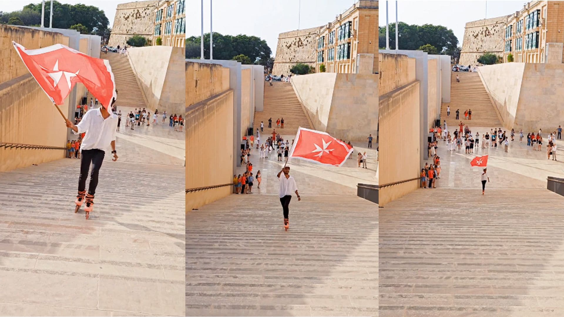Viral Skater Glides Through Valletta’s Streets