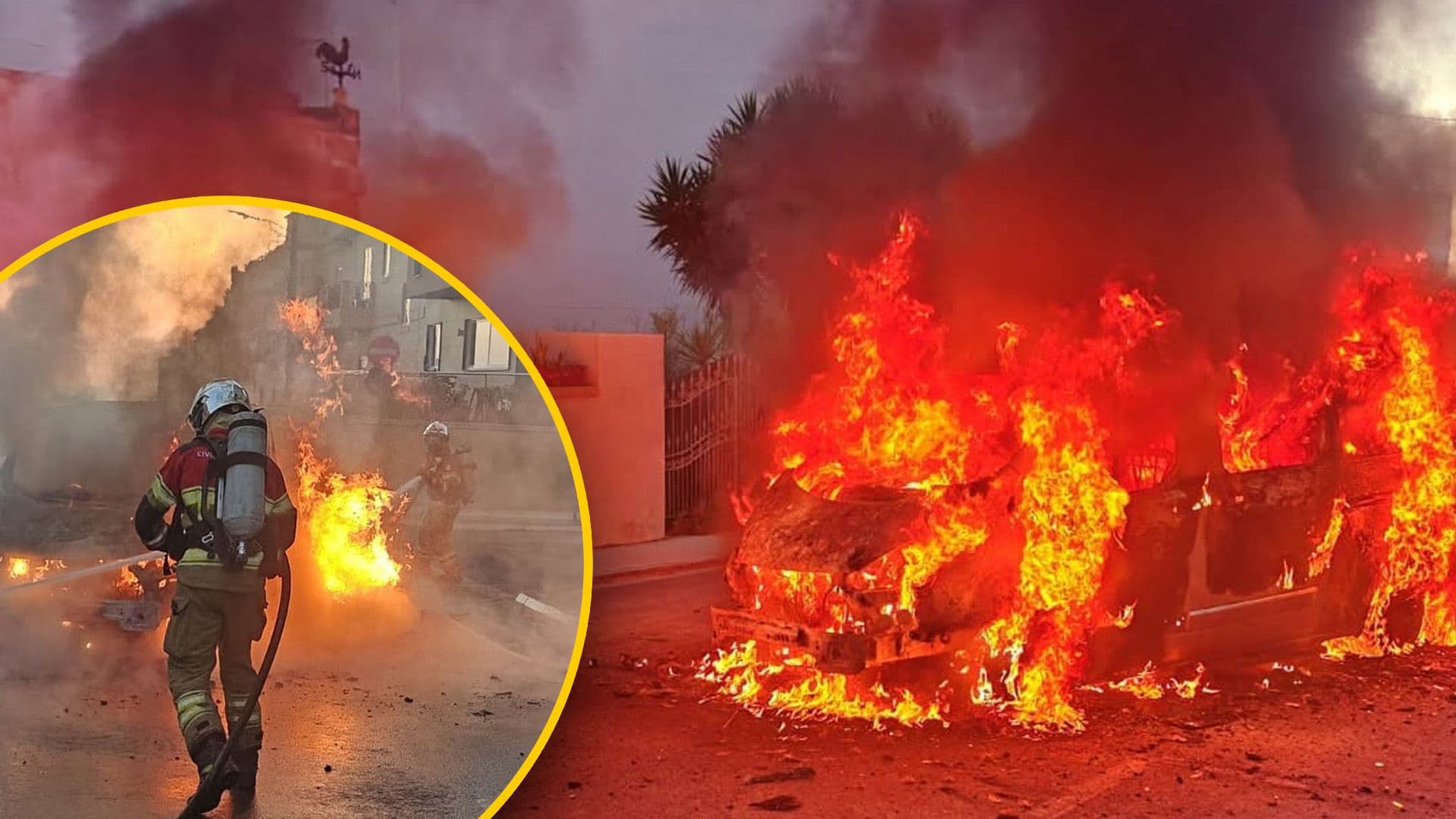 Two Vehicles Catch Fire In Ħaż-Żebbuġ