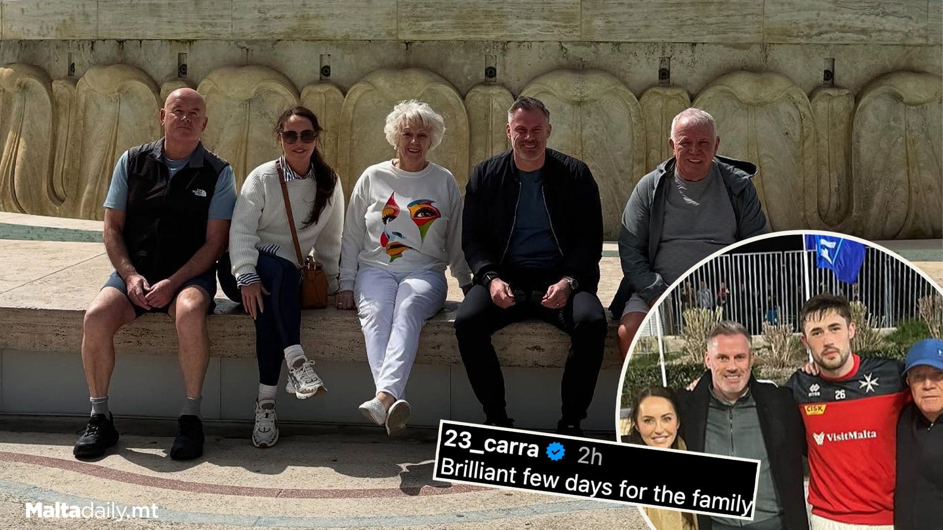 Jamie Carragher Shares Moments From Son’s Malta Debut