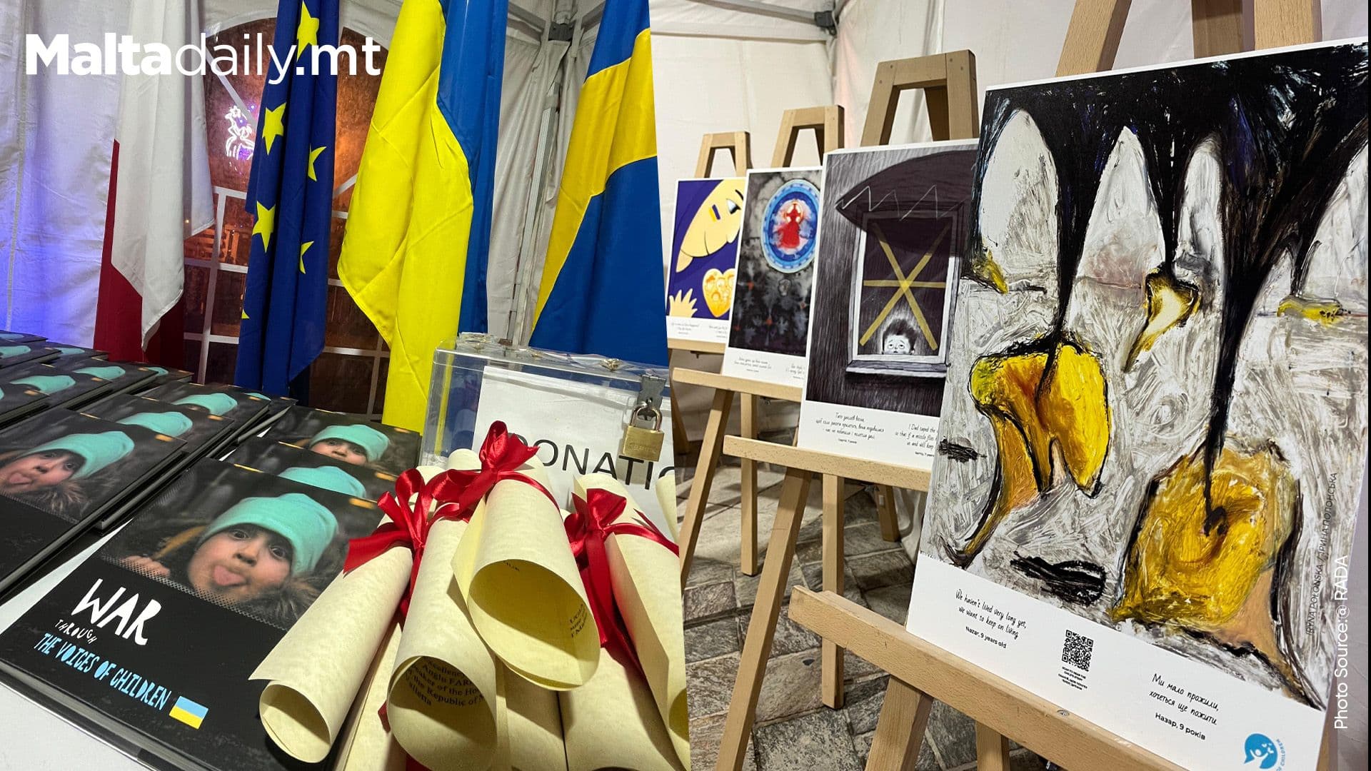 Ukrainian Children’s Paintings Featured at Mellieħa Christmas Event