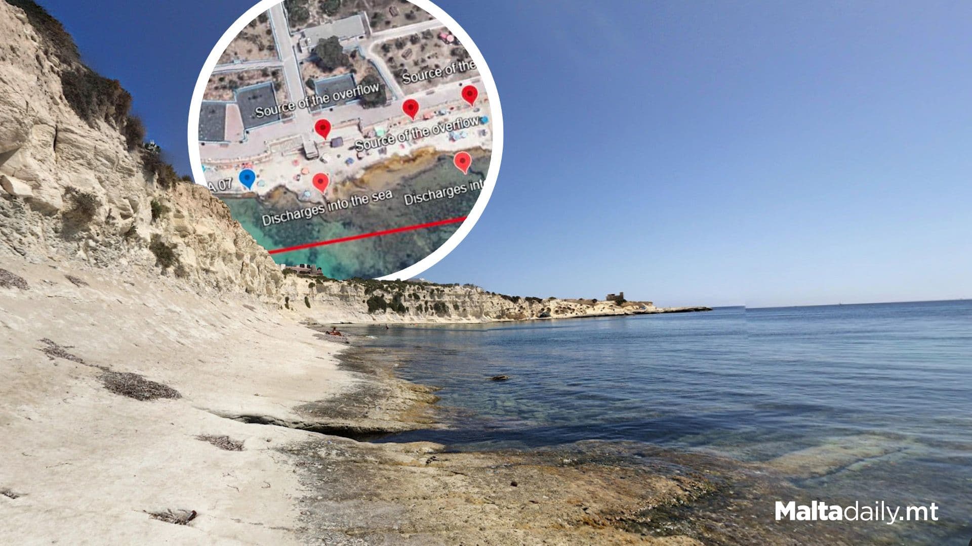 Public Advised Against Swimming At Qaliet Street, Marsaskala