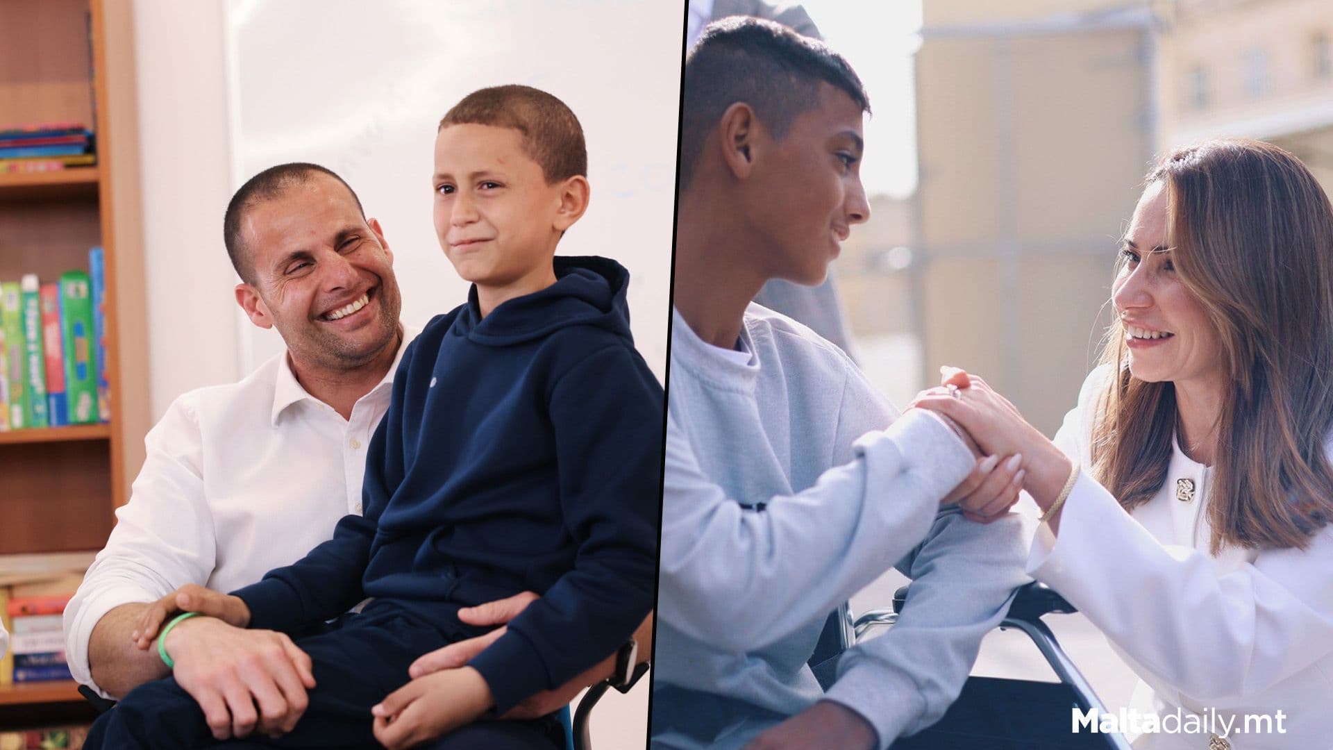 Robert & Lydia Abela Visit Palestinian Kids Getting Aid In Malta