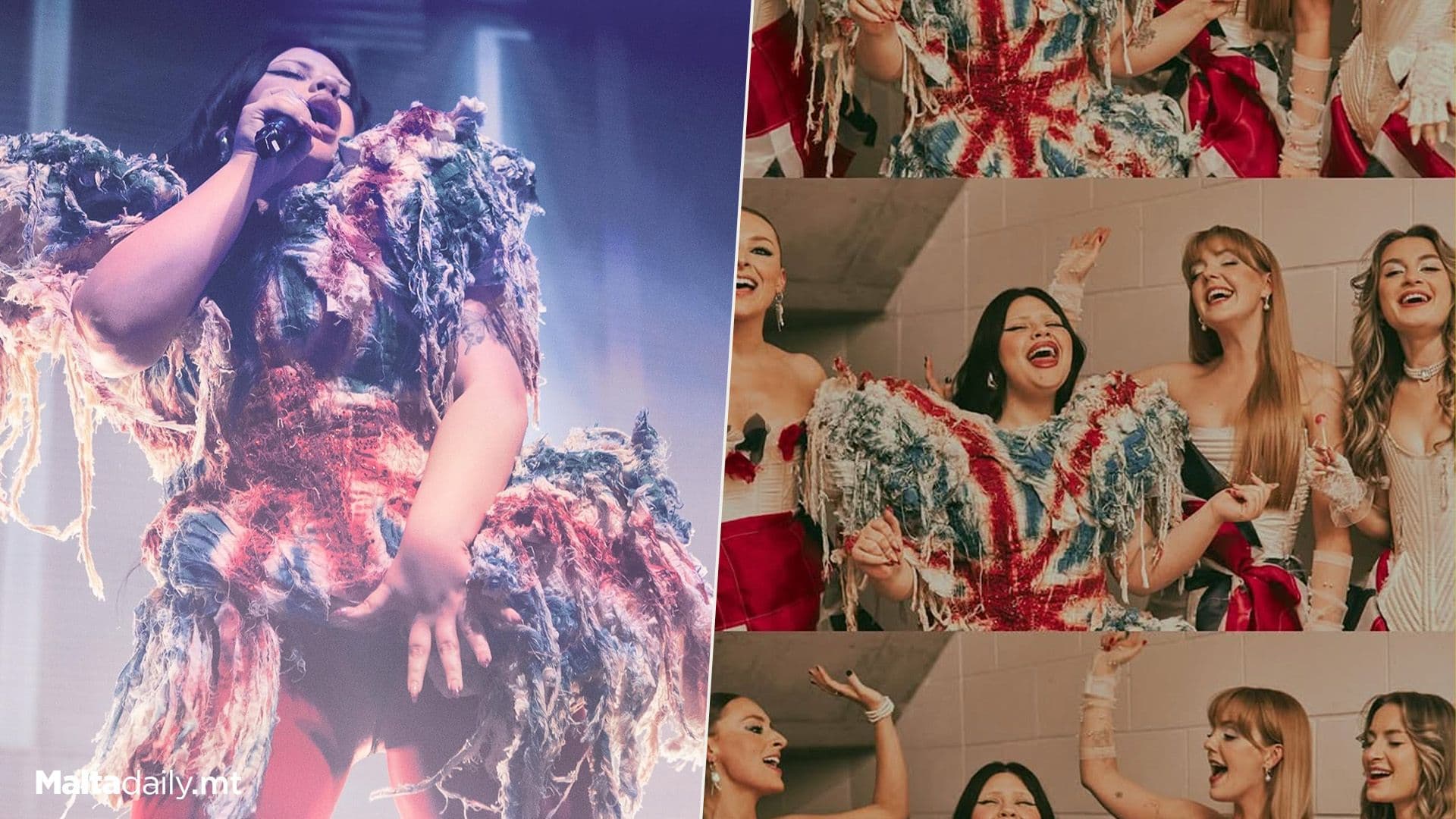 Miriana Shows Off UK Flag Outfit For London Eurovision Party