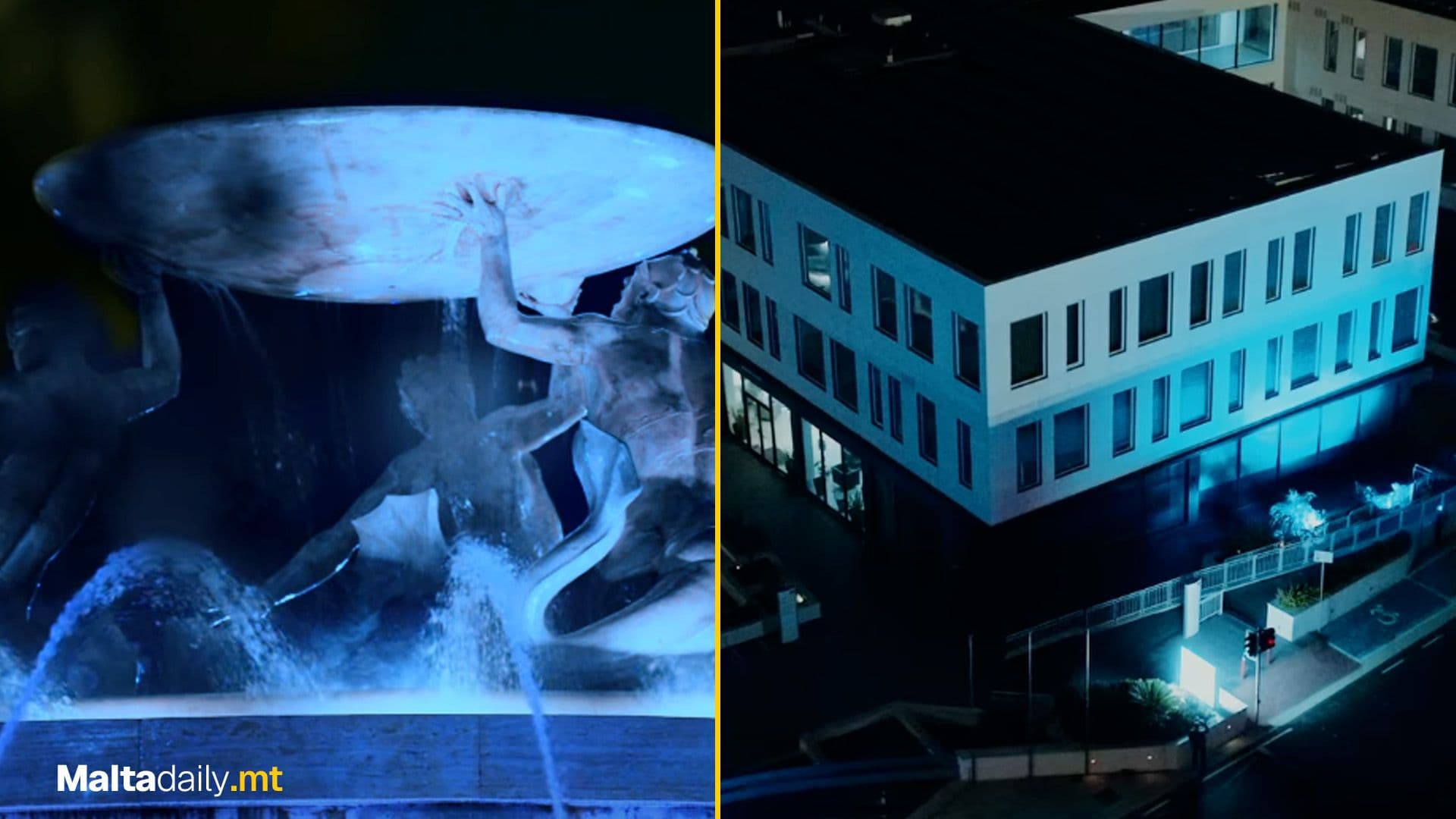 Local Landmarks Lit Up In Blue For World Maritime Day