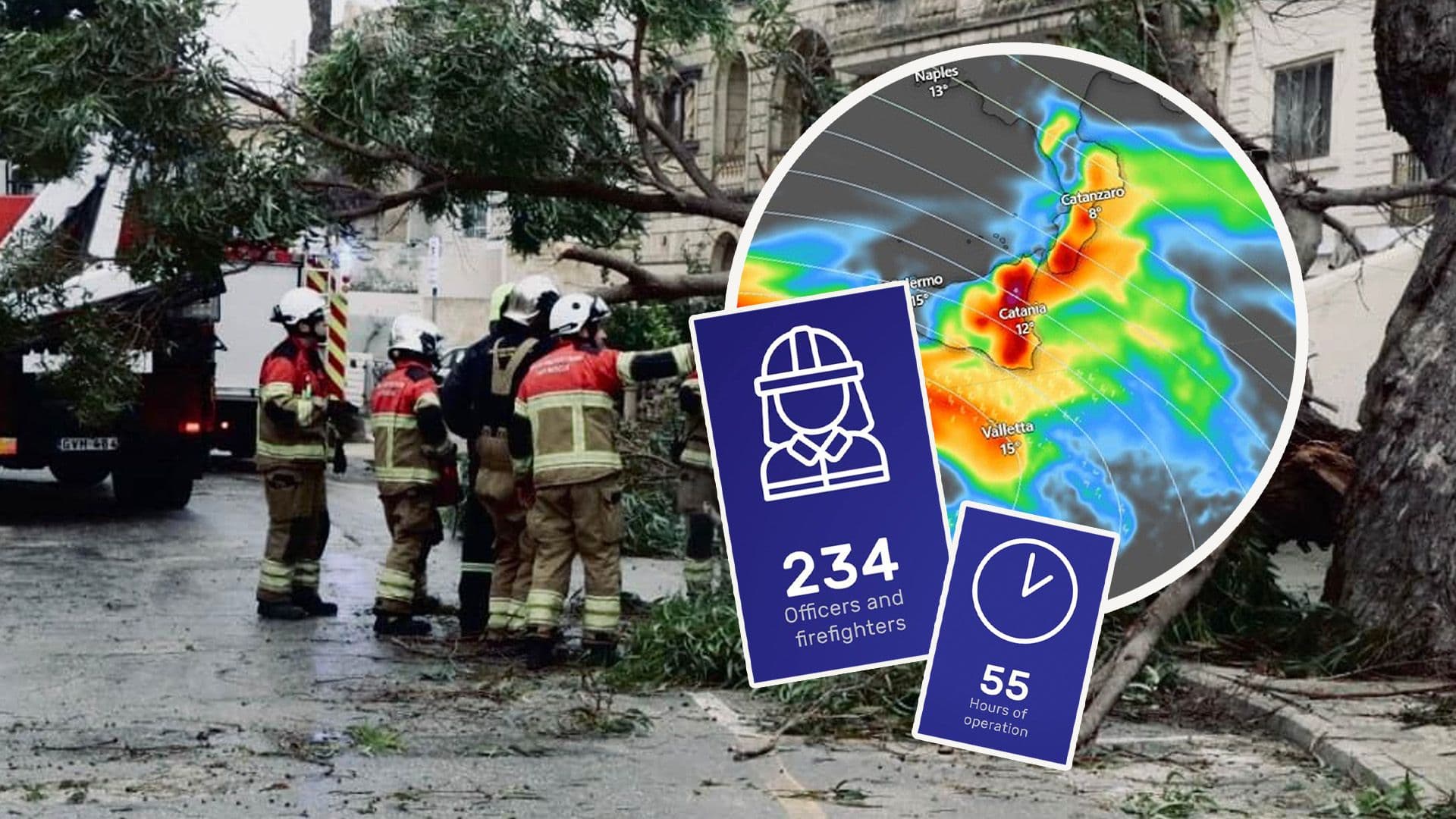 234 Officers, Firefighters Battled Storm Harry Over 50+ Hours