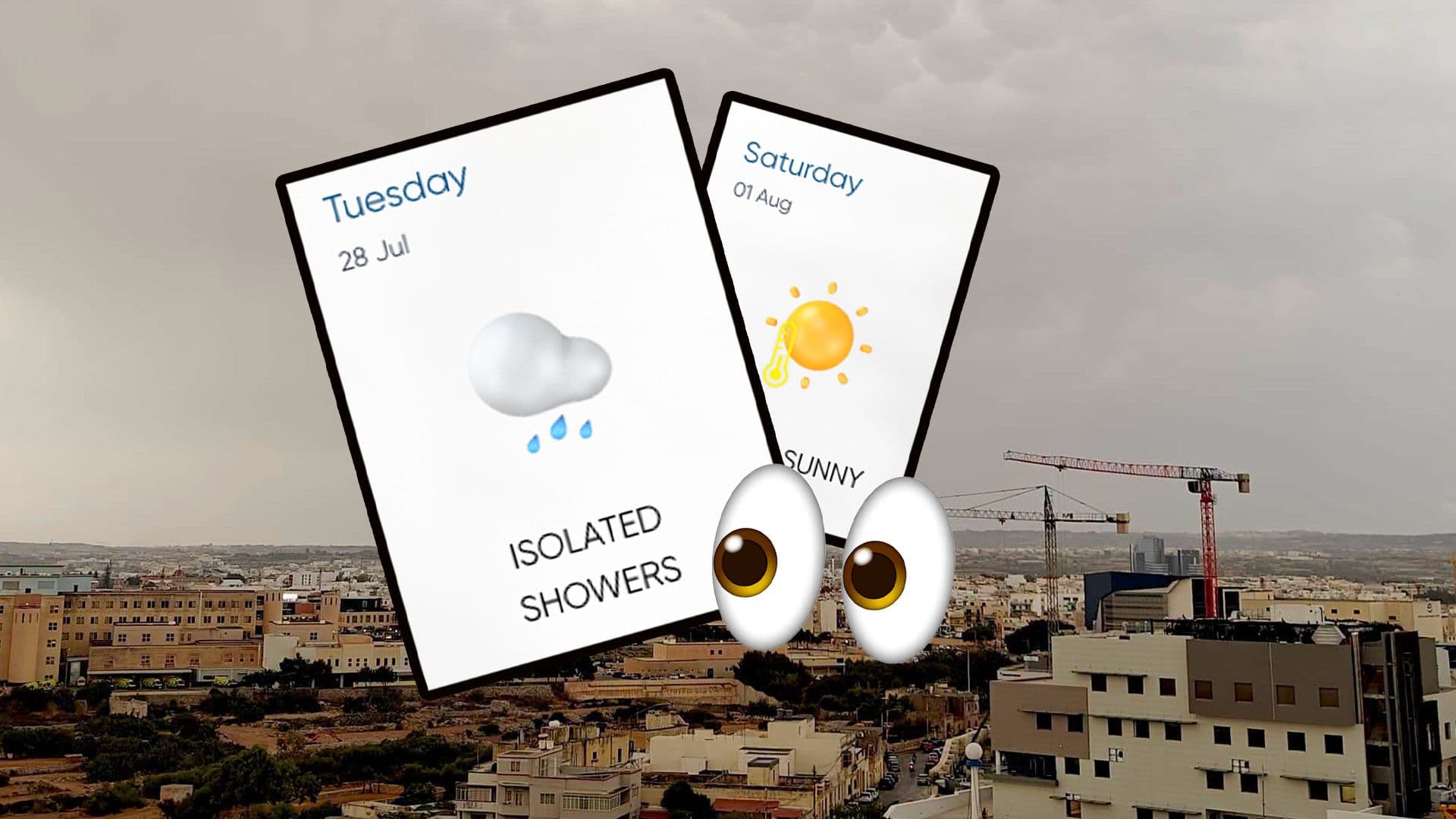 Cloudy Skies Cover Malta As Localised Rainfall Forecasted