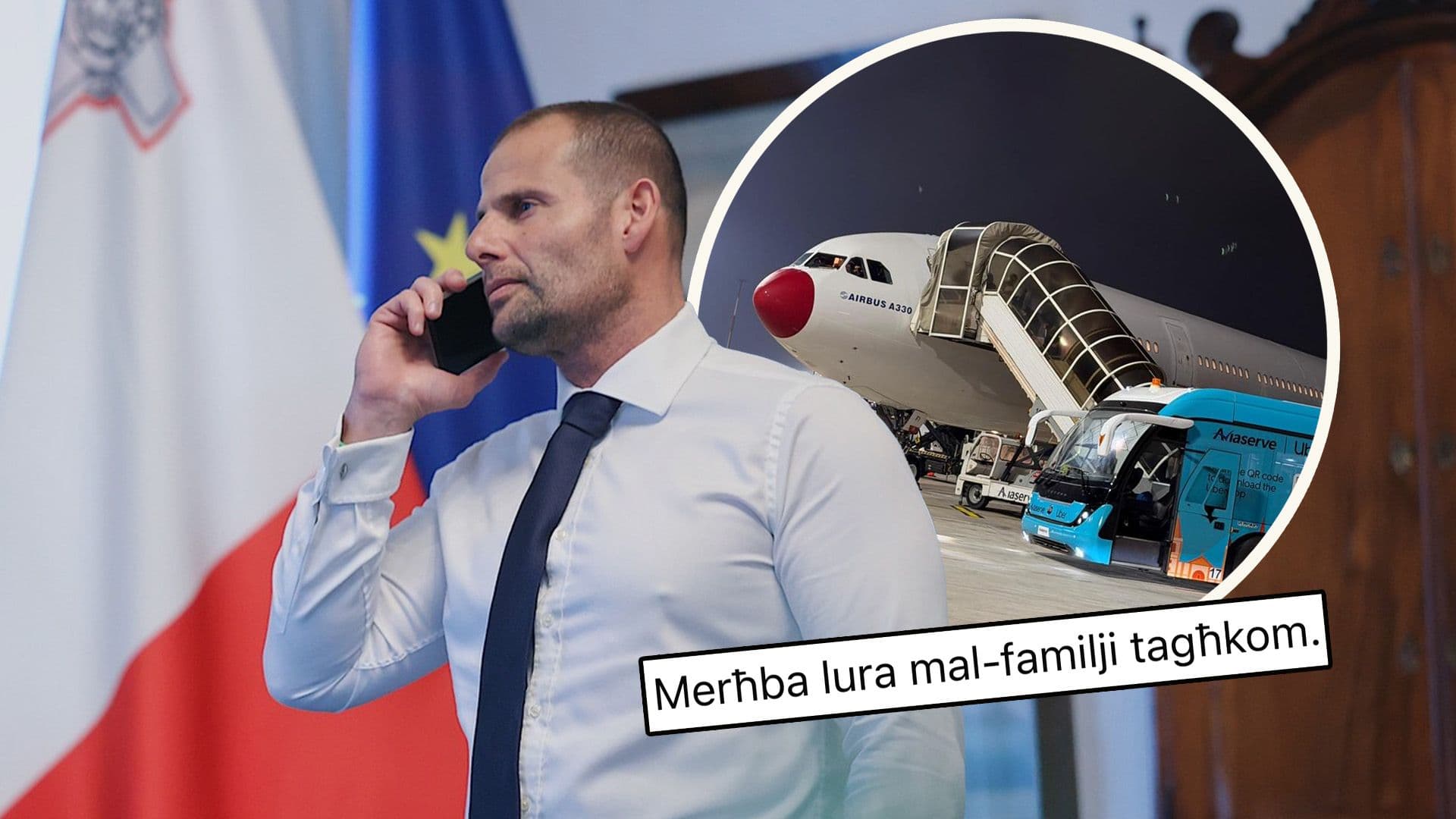 PM Welcomes Back Maltese Who Returned Safe From UAE