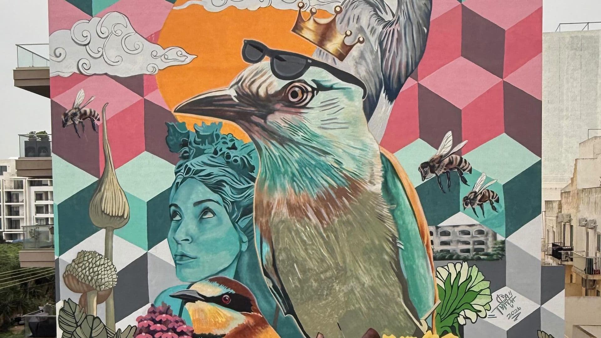 Graffiti Artist Twitch Completes Nature Xemxija Mural