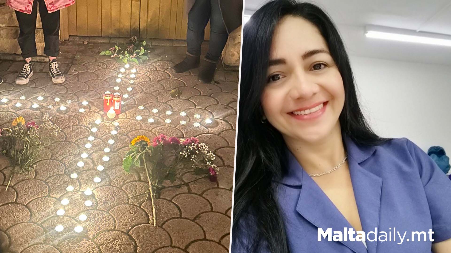 Vigil For Murder Victim Sandra Ramirez In Sliema