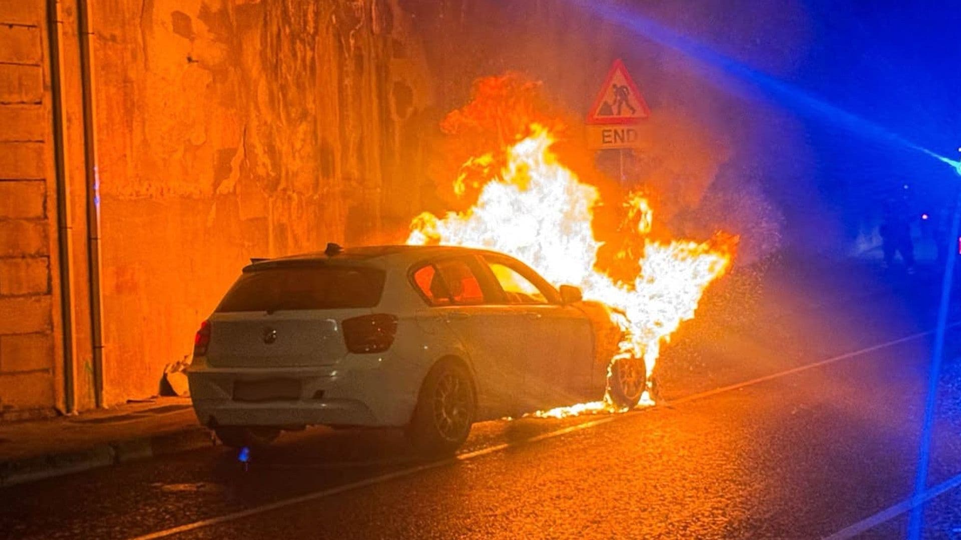 Civil Protection Extinguish Kirkop Vehicle Fire