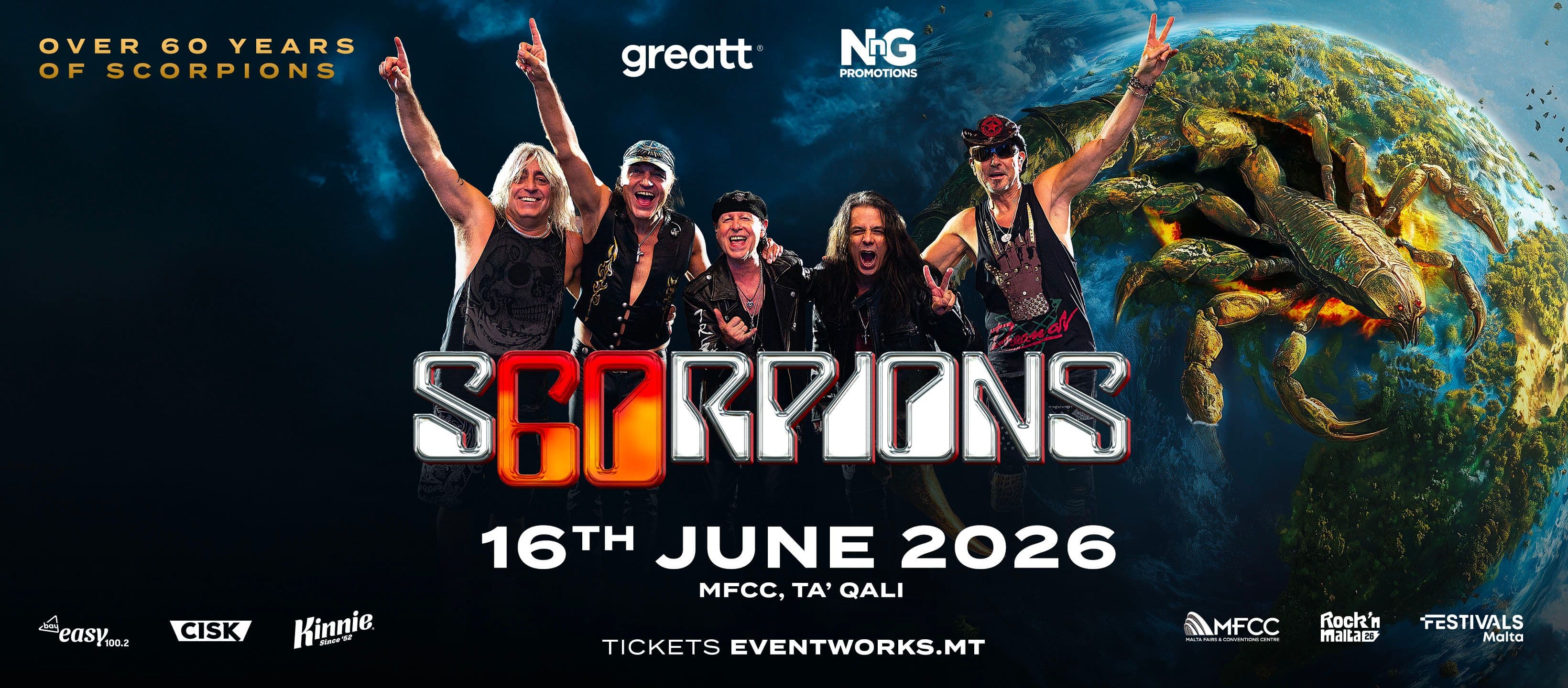 Legendary Rock Band Scorpions To Perform Live In Malta At MFCC On 16 June 2026