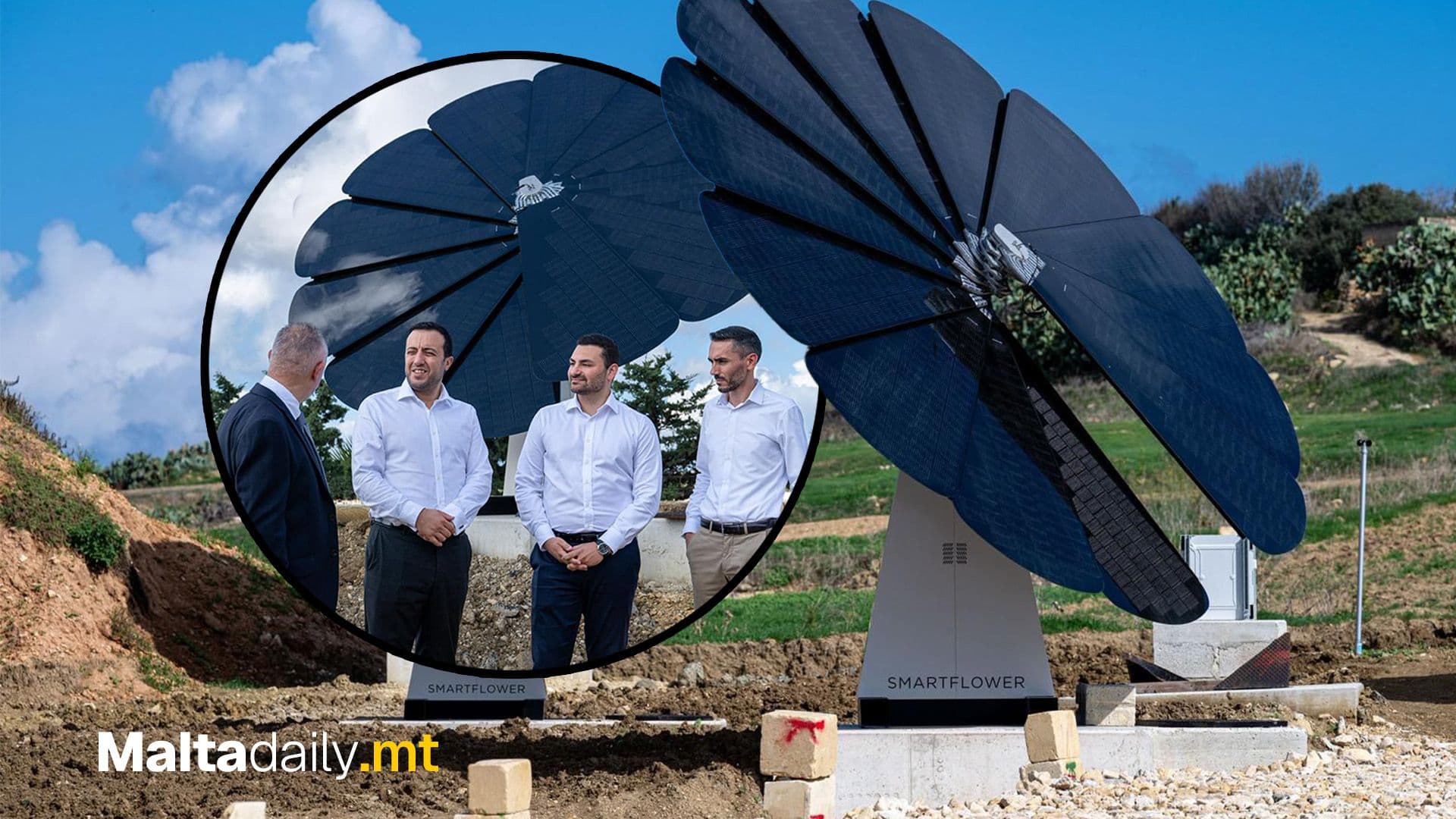 Completion Of 15 “Solar Flowers” At The Gozo Multi-Modal Hub In Ta’ Xħajma