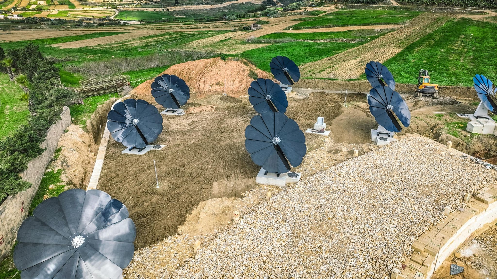 Completion Of 15 “Solar Flowers” At The Gozo Multi-Modal Hub In Ta’ Xħajma
