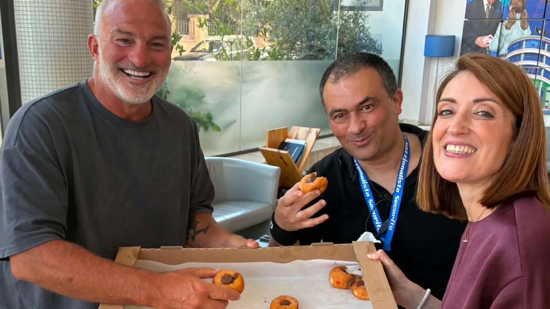Roberta Metsola Treats Folks At Dar Ċentrali To Some Donuts