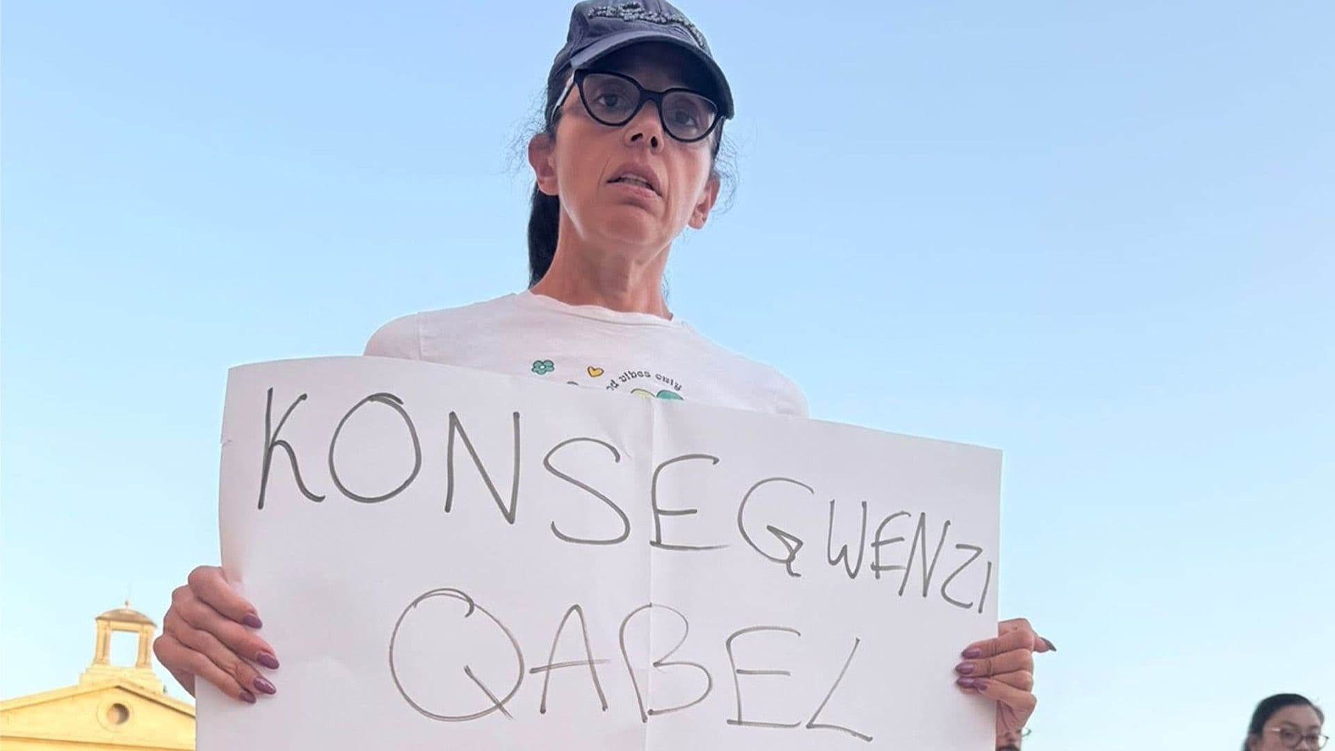 Protest Against Domestic Violence Held Outside Castille