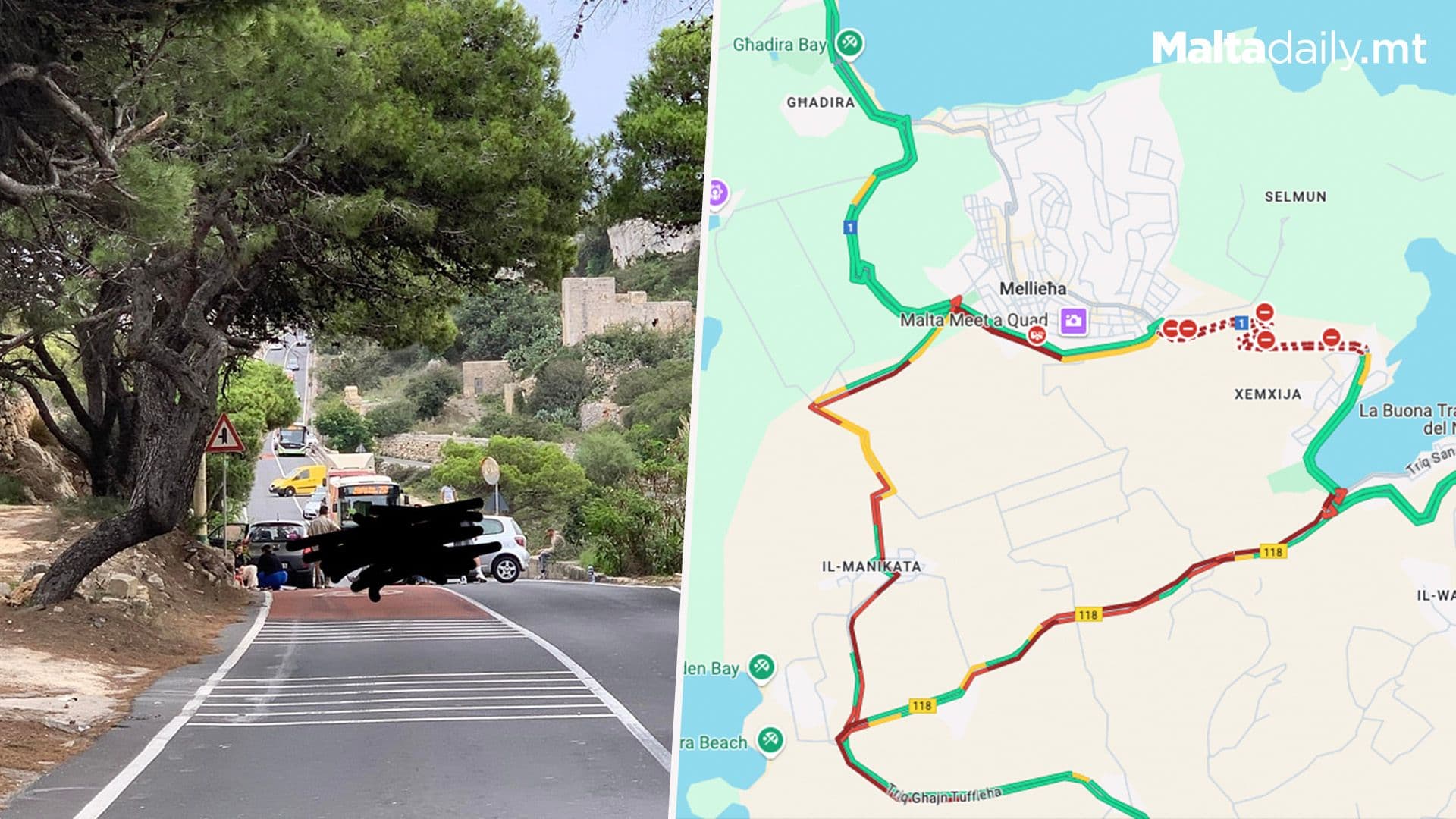Massive Traffic Reported To And From Mellieħa