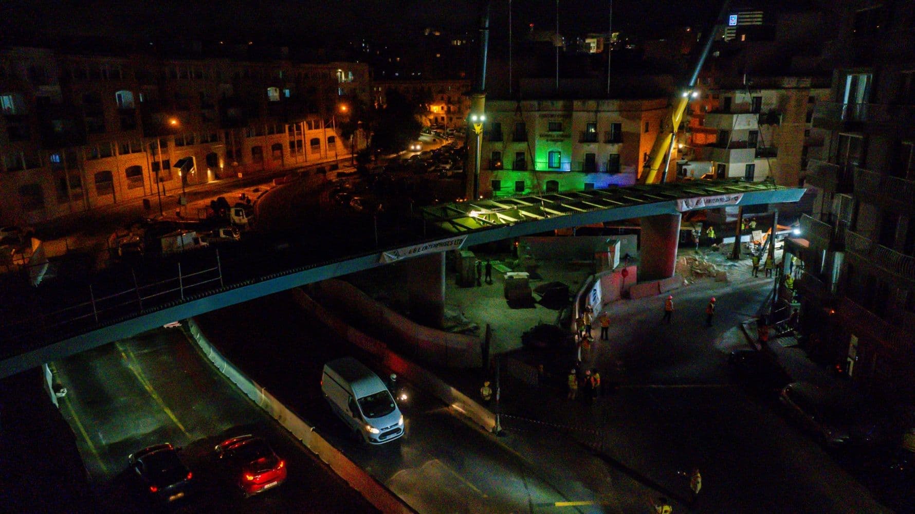 Last Parts Of The Msida Flyover Have Been Placed