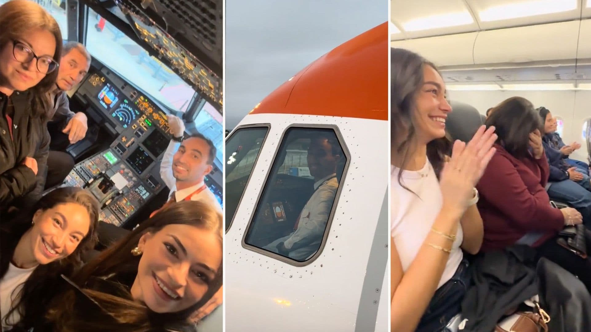 Maltese Pilot Welcomes Parents & Sisters On Flight To Madrid