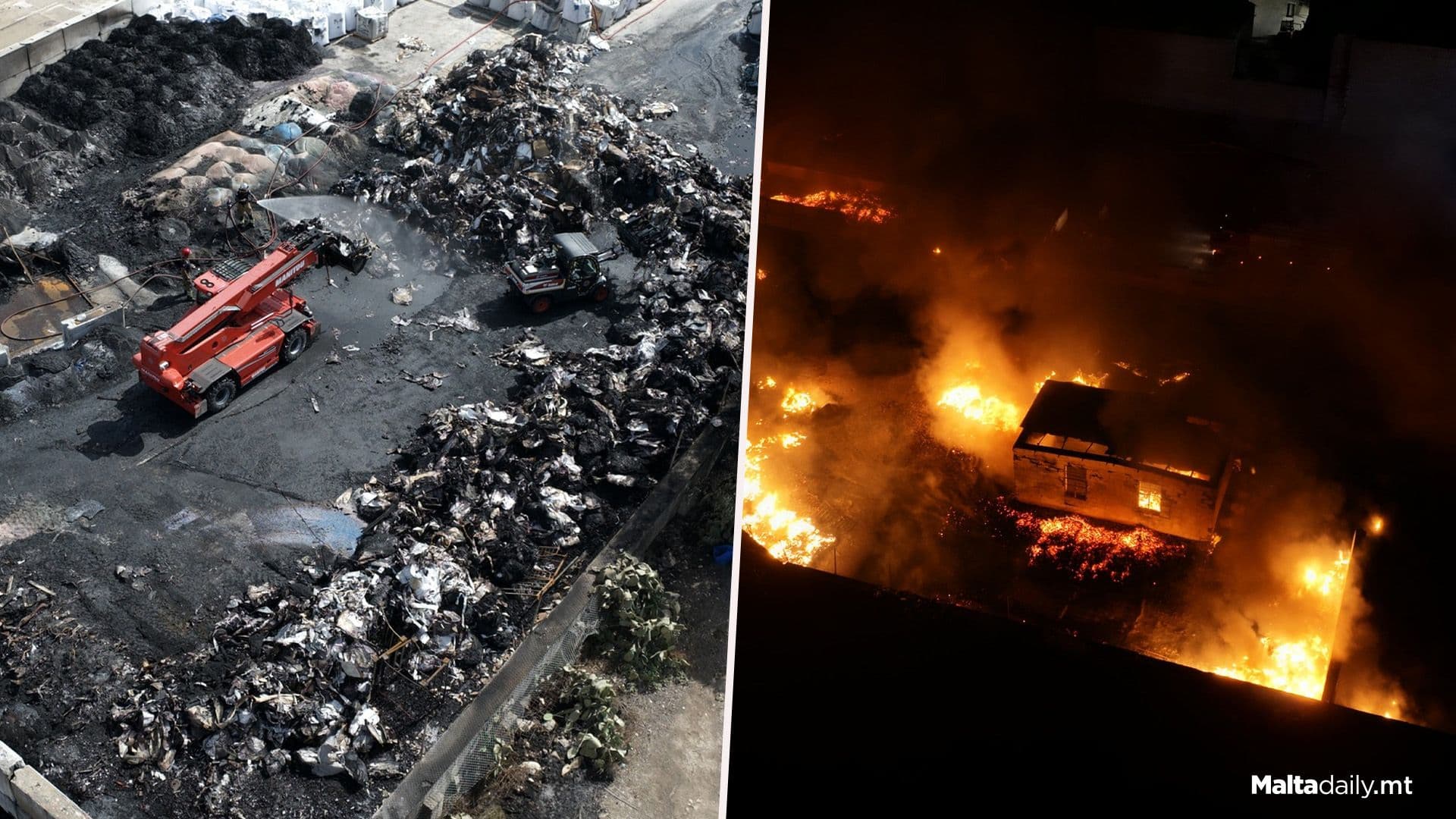 In Photos: CPD Control Ħal Far Industrial Fire