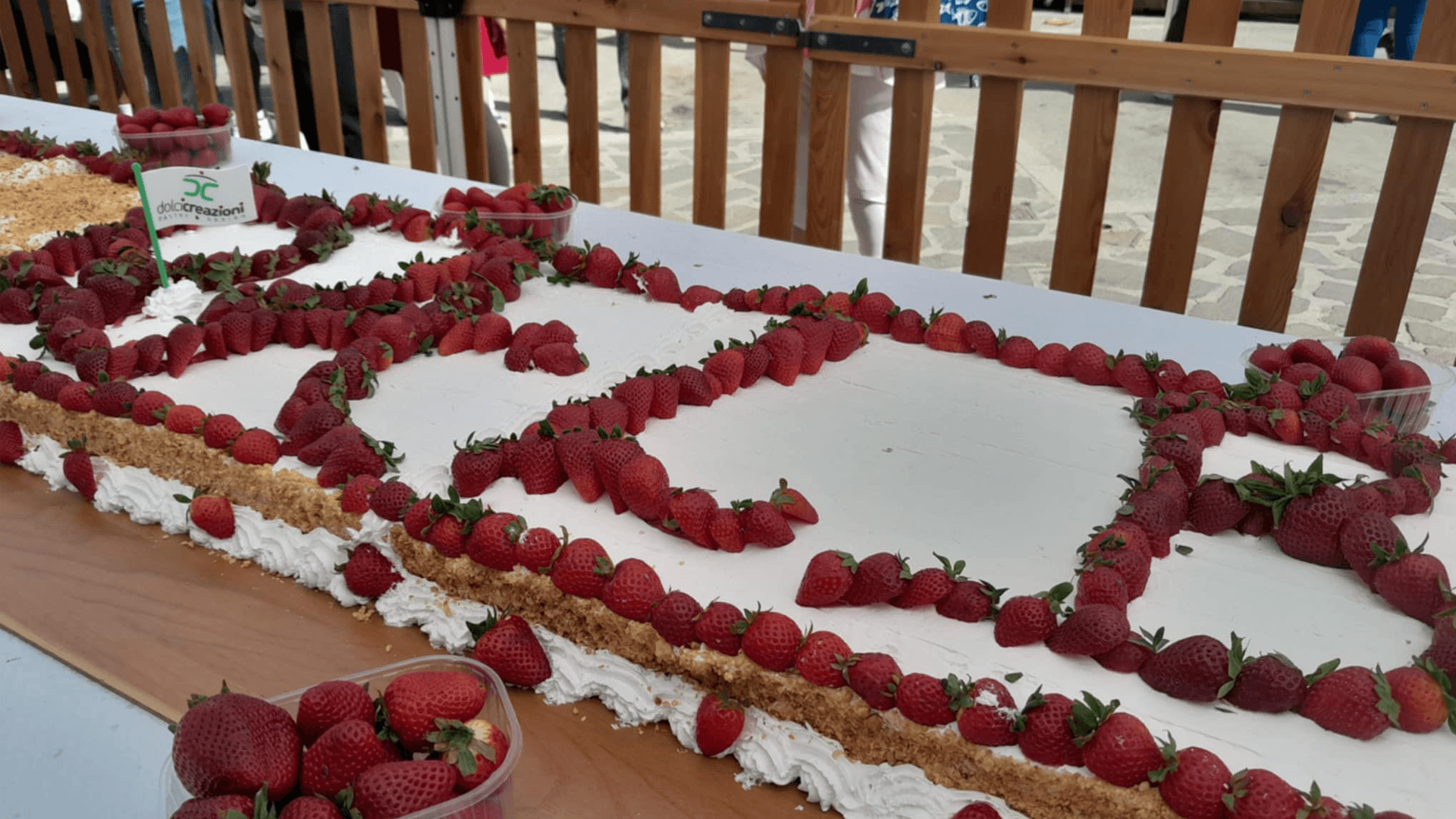 New National Record For Longest Strawberry Gateaux Set In Nadur, Gozo
