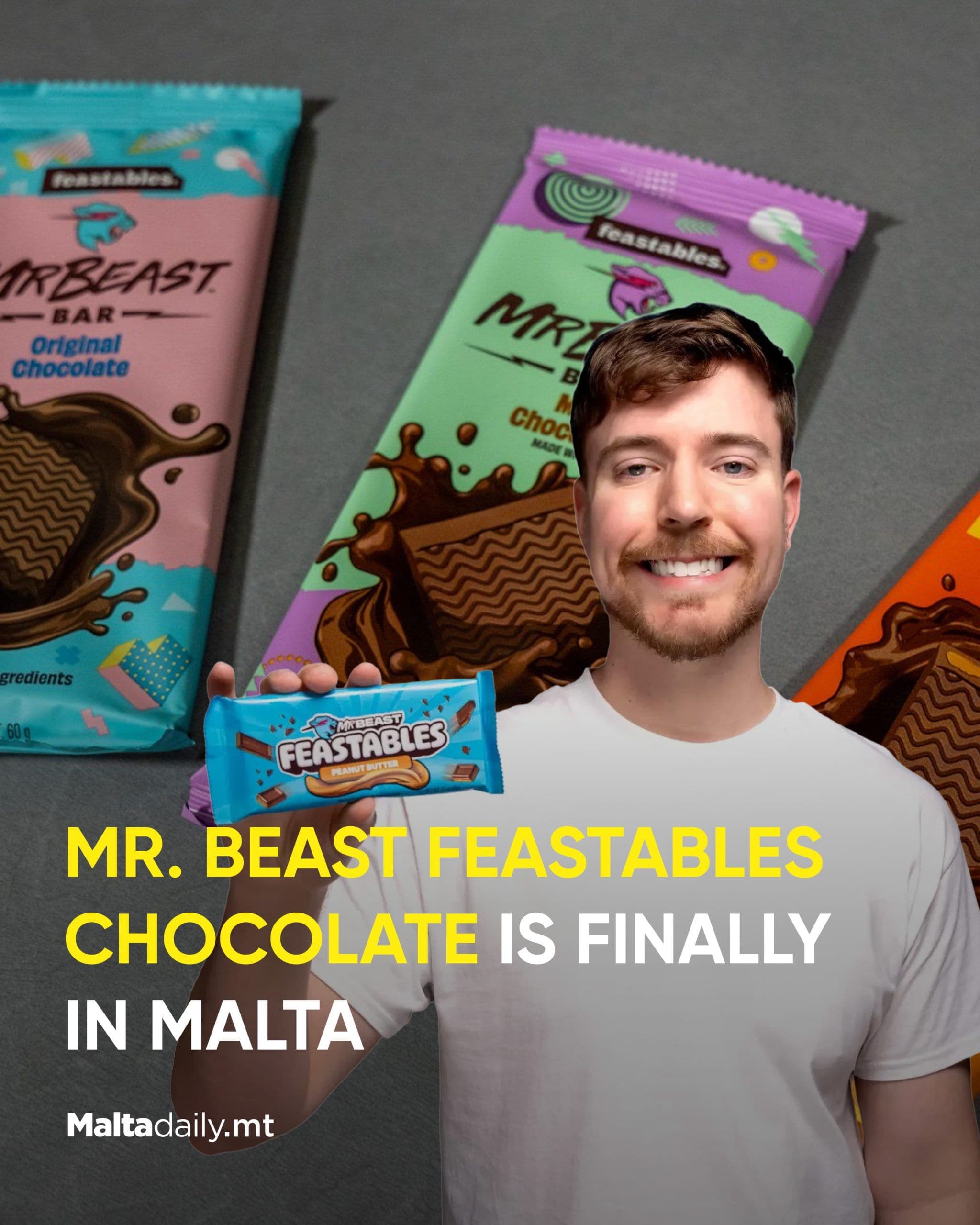 Mr. Beast’s Feastables Chocolate is finally in Malta