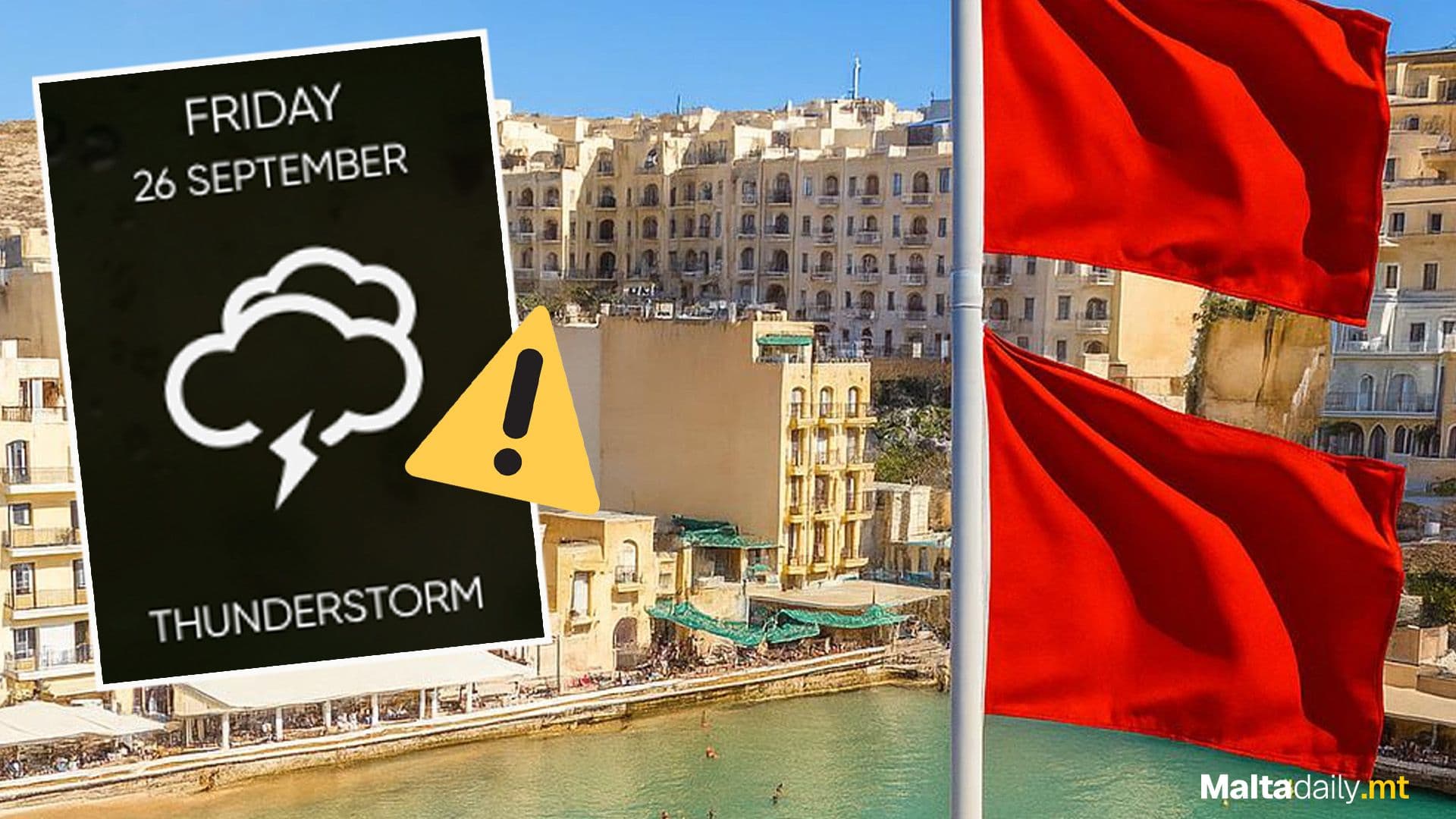 Xlendi Bay Temporarily Closed Due To Severe Weather Warning