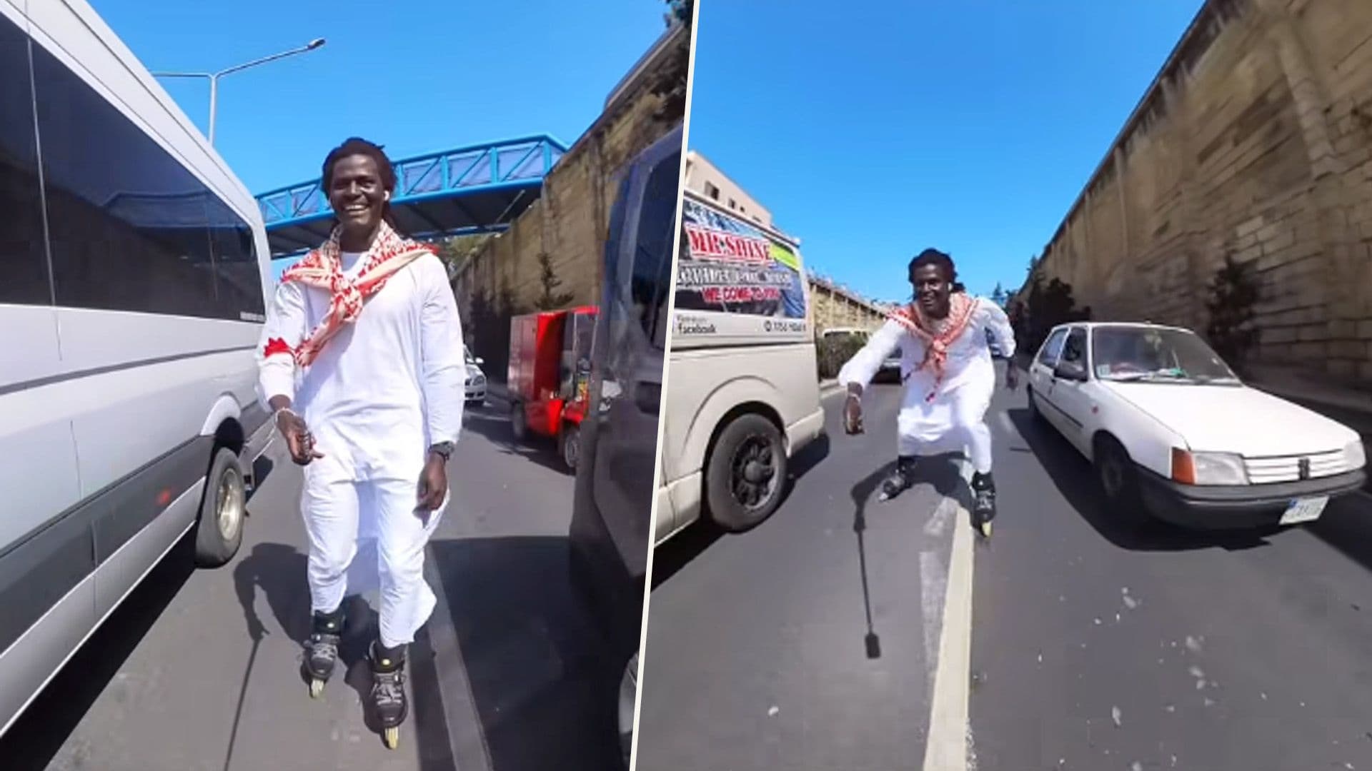 Man Goes Viral Roller Skating Down Local Roads