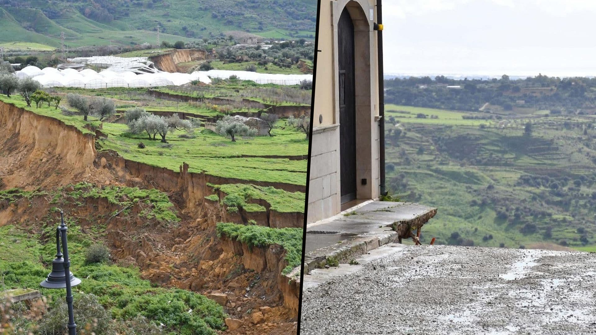 Sicilian Town On The Edge Of Collapse After Storm Damages