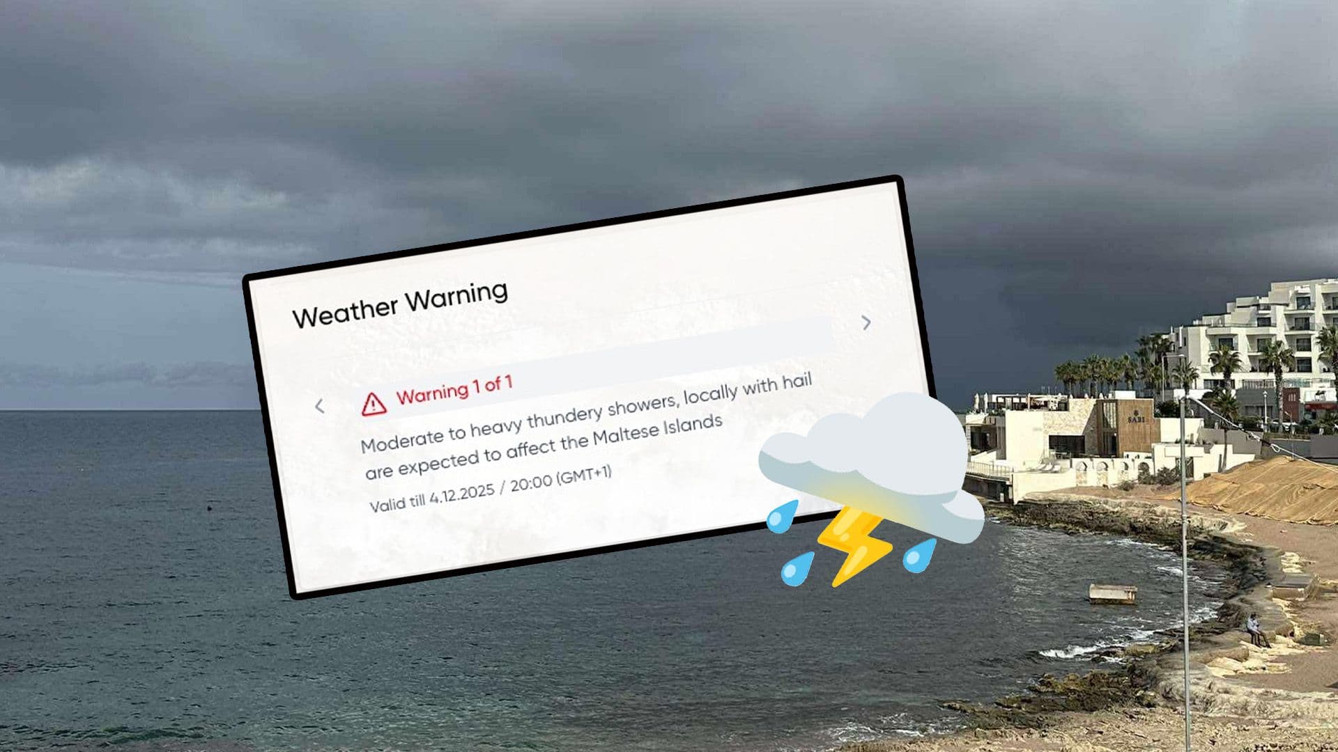 Malta MET Office Issues Intense Weather Warning