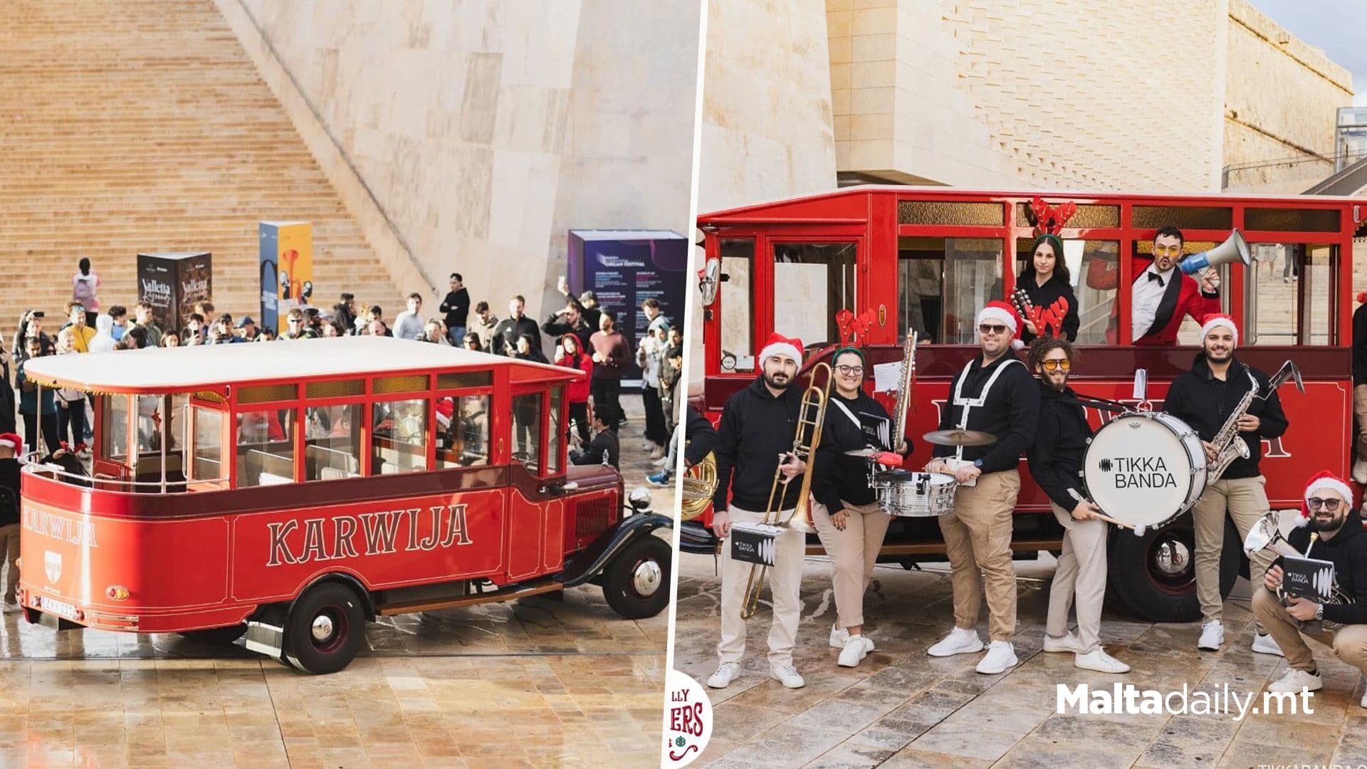 Tikka Banda Takes Over City Gate In Valletta Spreading Christmas Spirit