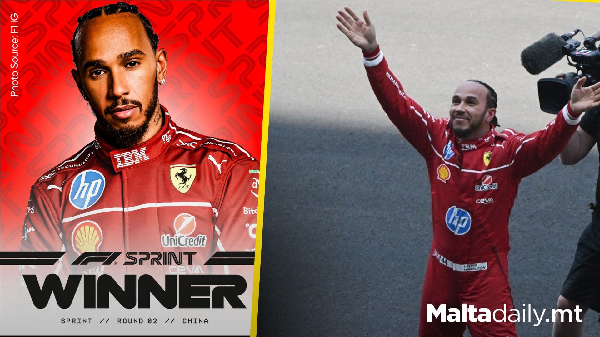 Hamilton Claims First Ferrari Victory In China Sprint