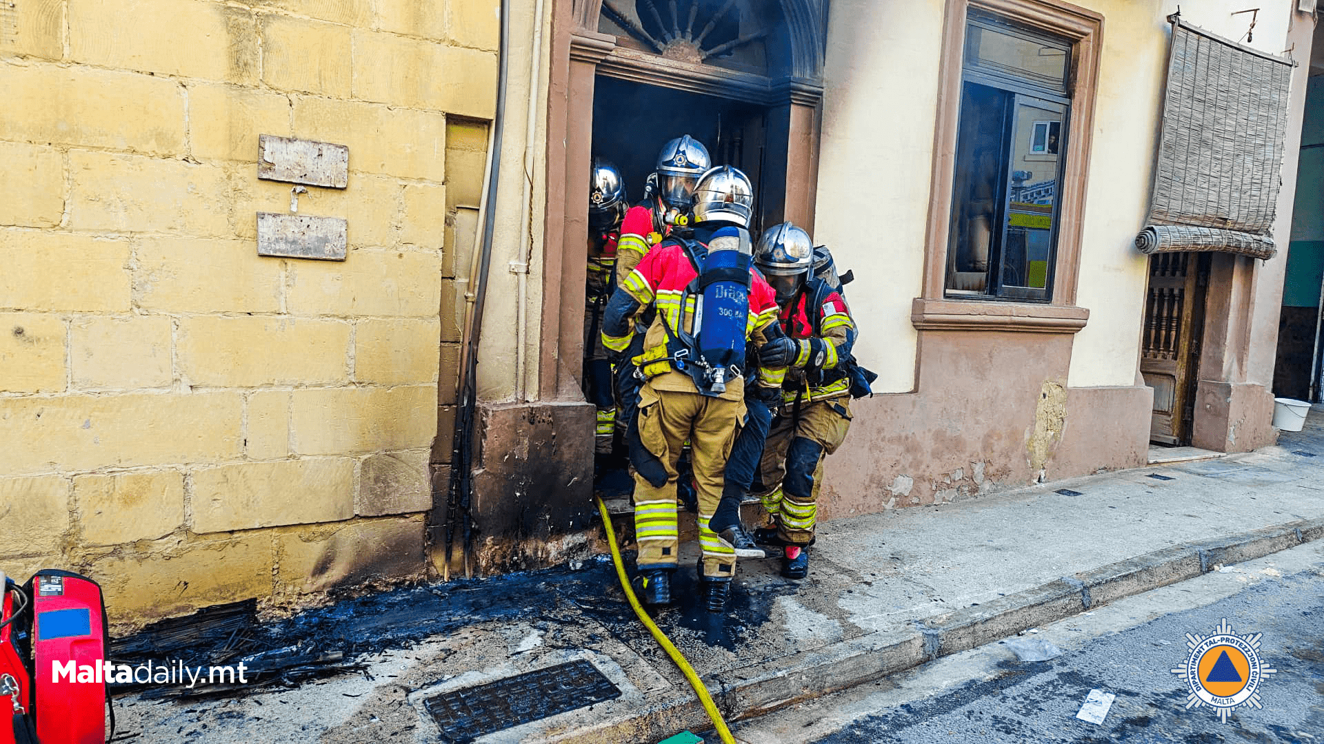 Firefighters Rescue Two Residents from Fgura House Fire