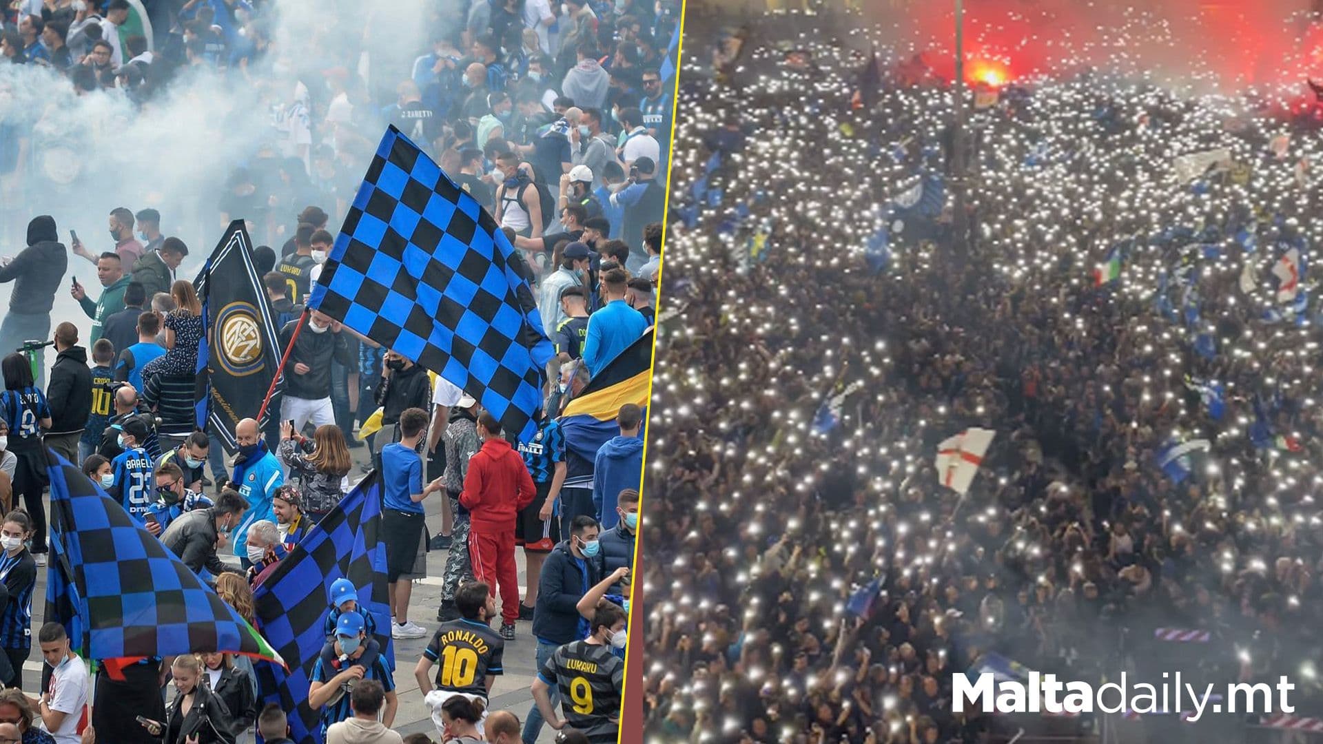 Inter Milan Fans Celebrate 20th Italian League Final