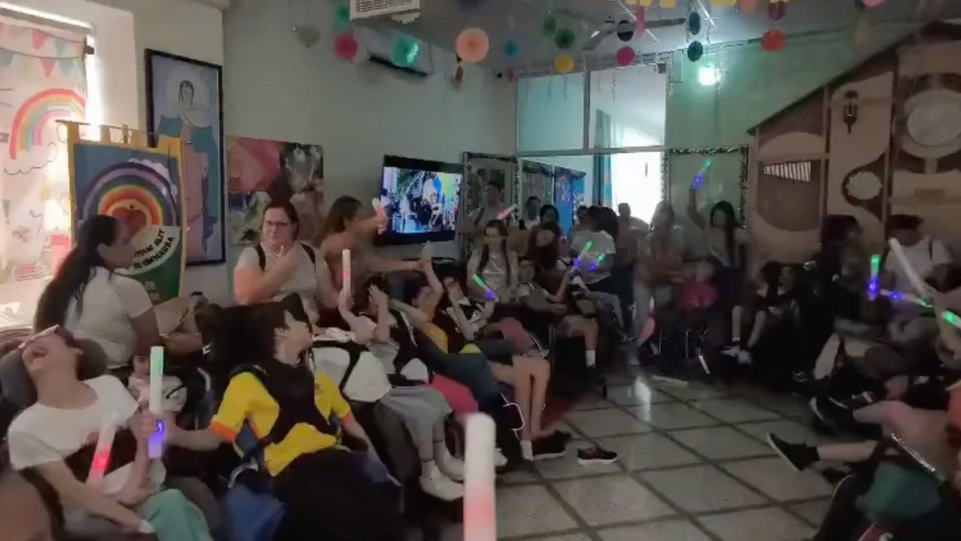 Students At Helen Keller Welcomed Back With Glow Sticks & Music