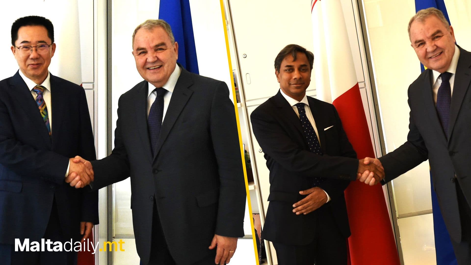 Speaker Anglu Farrugia Strengthens Ties with Ambassadors of Sri Lanka and China