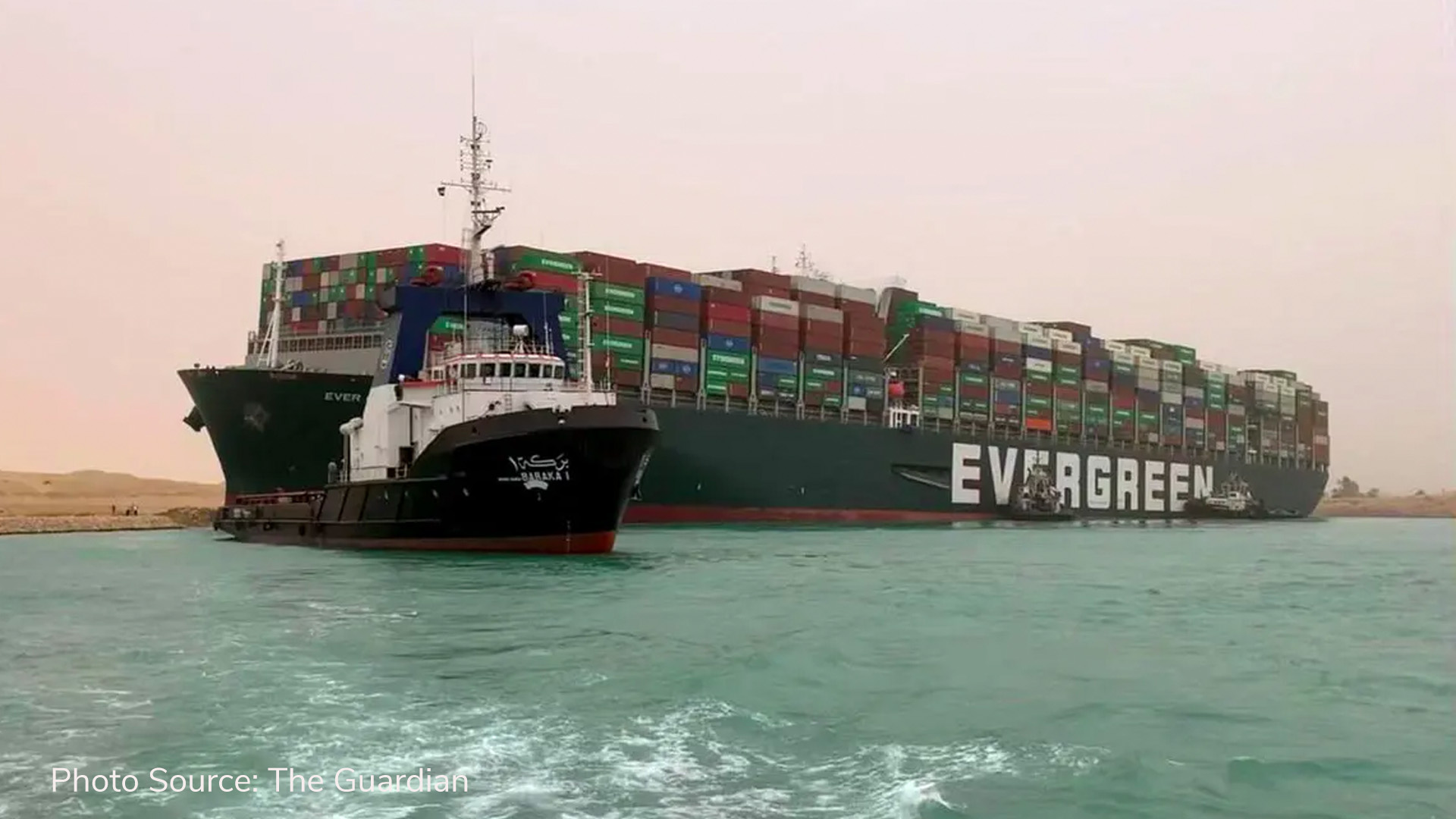 Suez Canal blocked by massive container