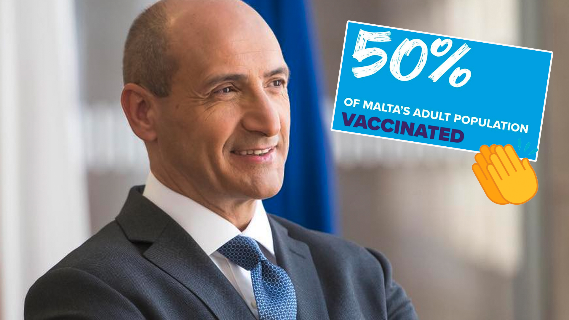 50% of Maltese adult population vaccinated
