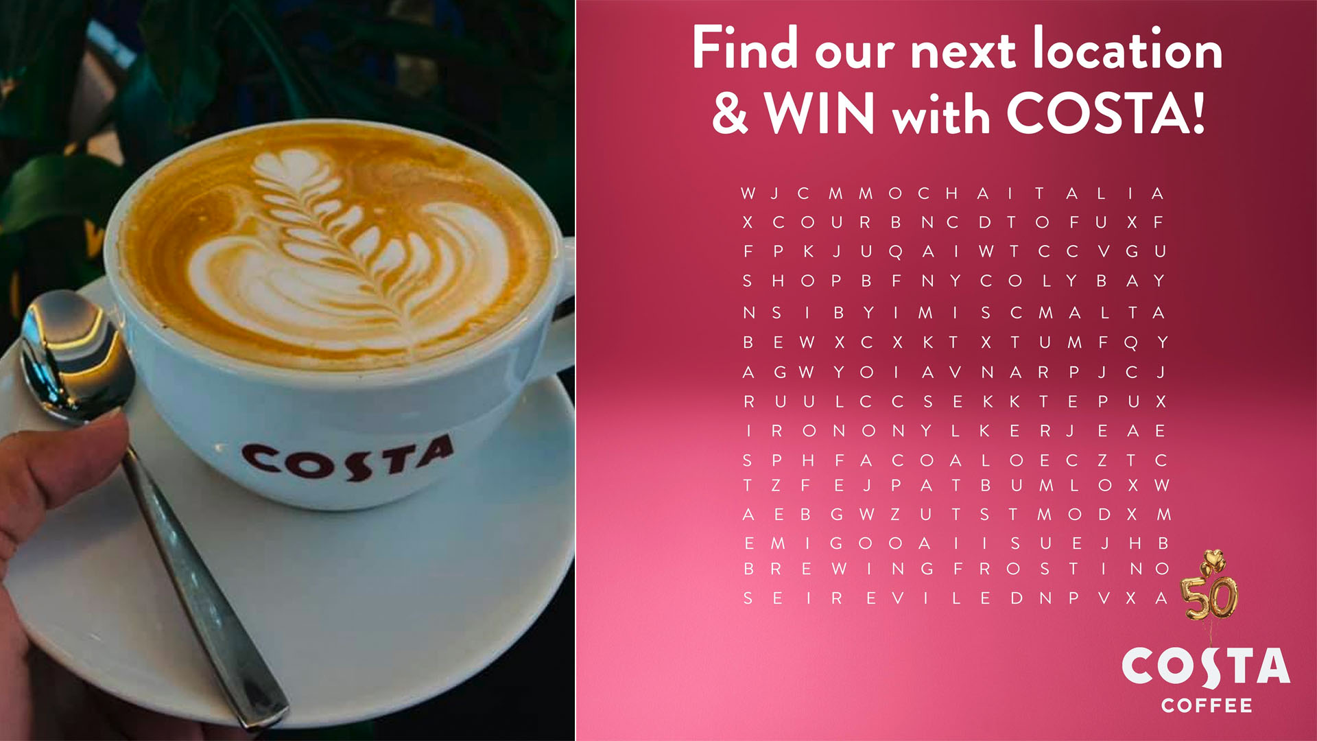 Costa Coffee Malta coming to a mystery location near you!
