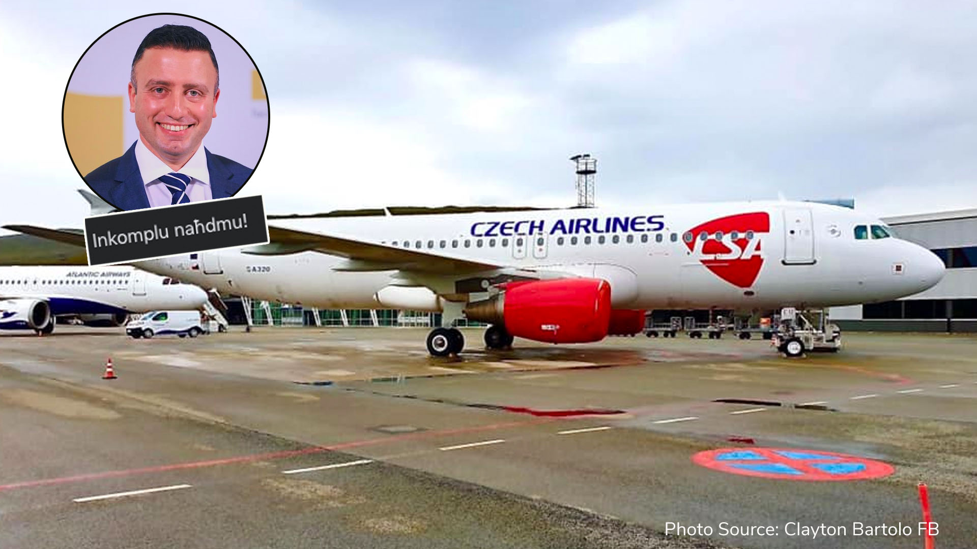 Clayton Bartolo announces Czech Airlines will be flying to and from Malta