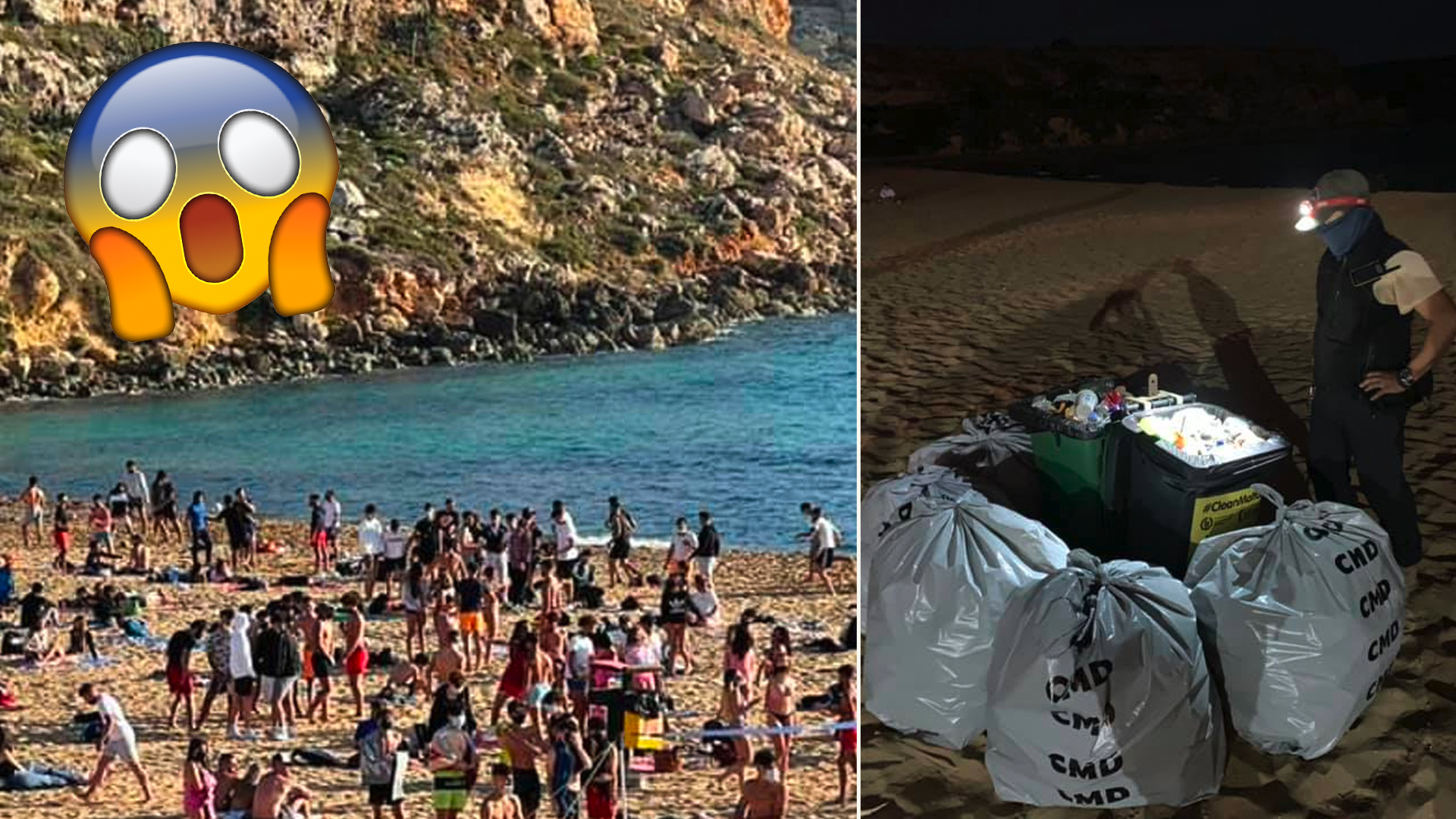 Beach crowds leave huge mess on Golden Bay