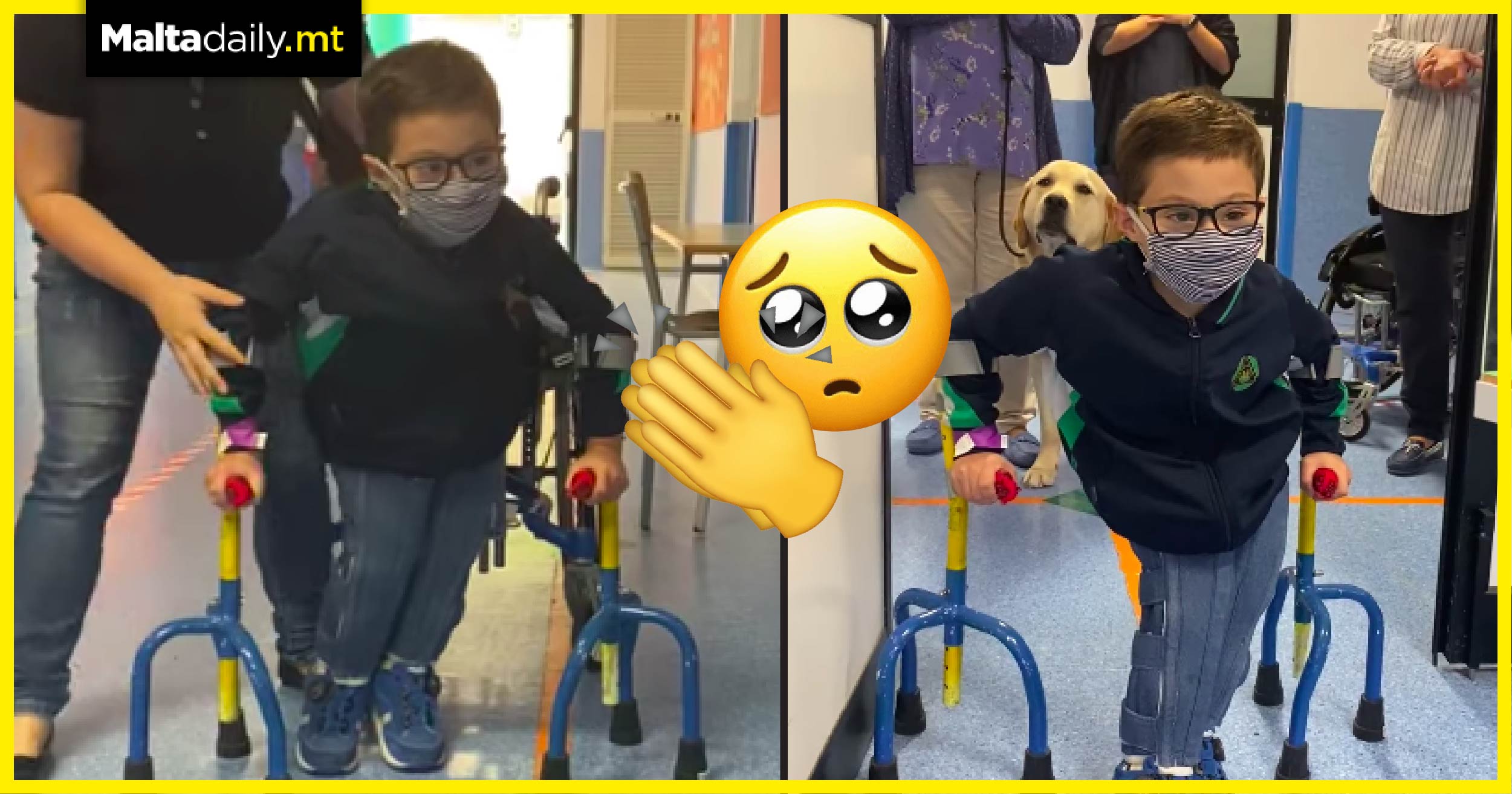 WATCH: Student surprises friends after walking into class without wheelchair
