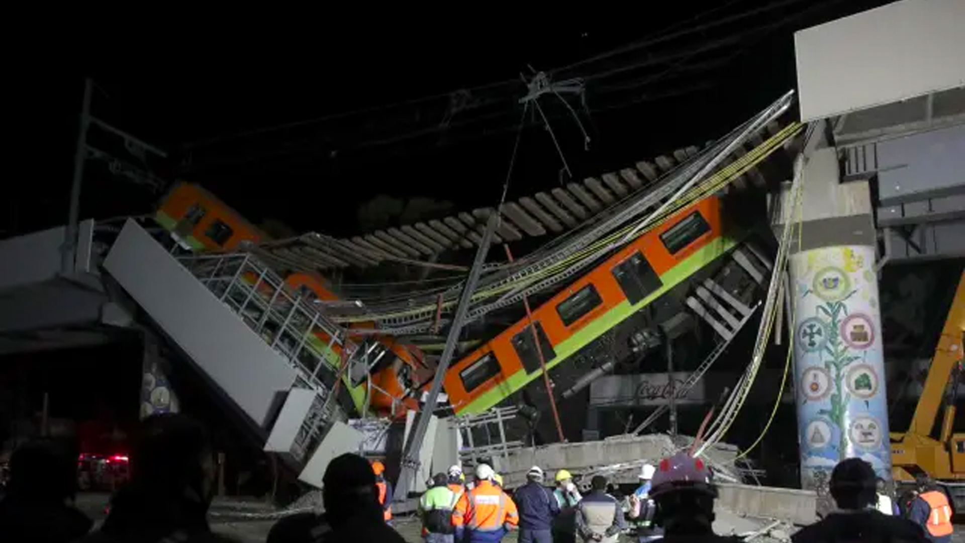 Mexico City metro overpass collapse leaves at least 20 dead