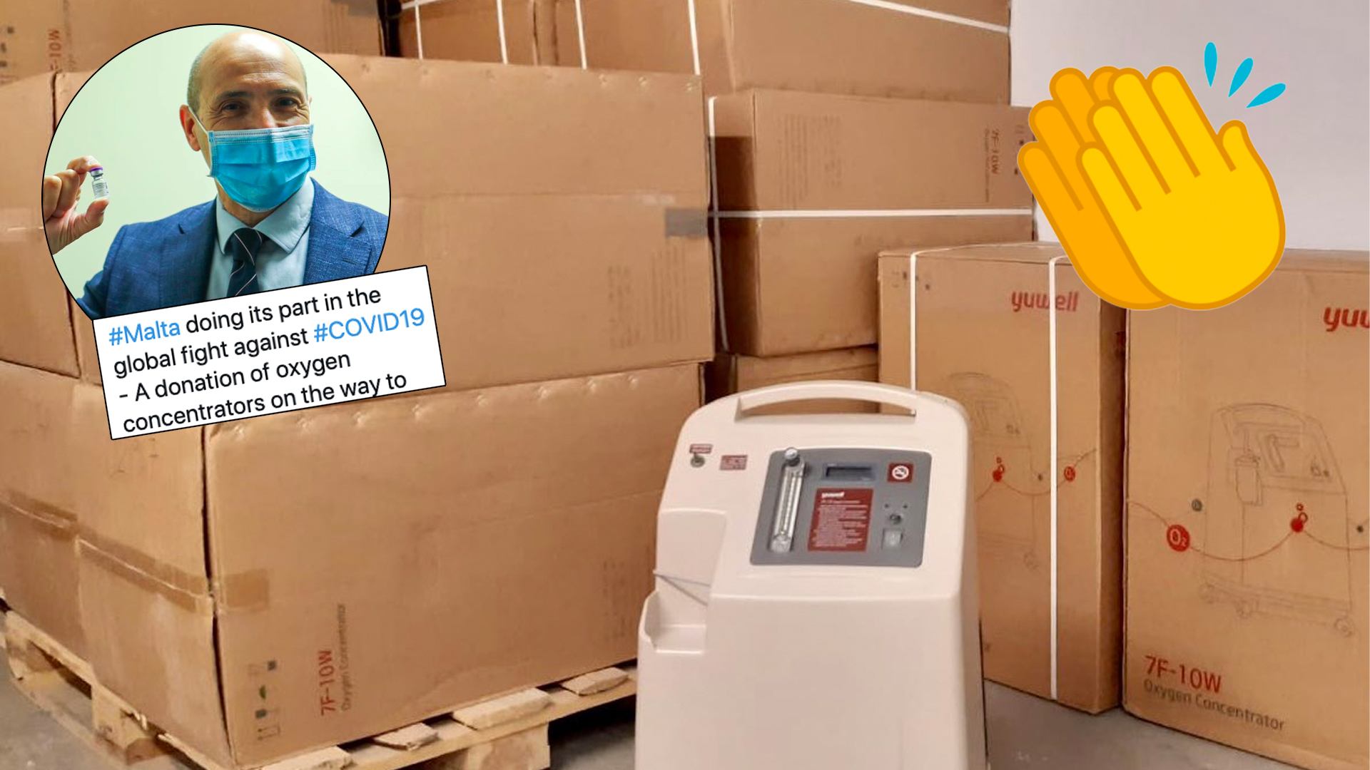 Malta is donating 20 oxygen concentrators to India