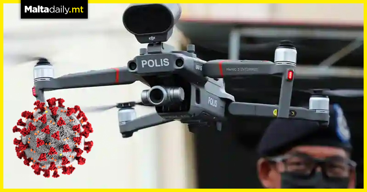 Malaysian police using drones to detect high temperatures due to COVID-19 spike