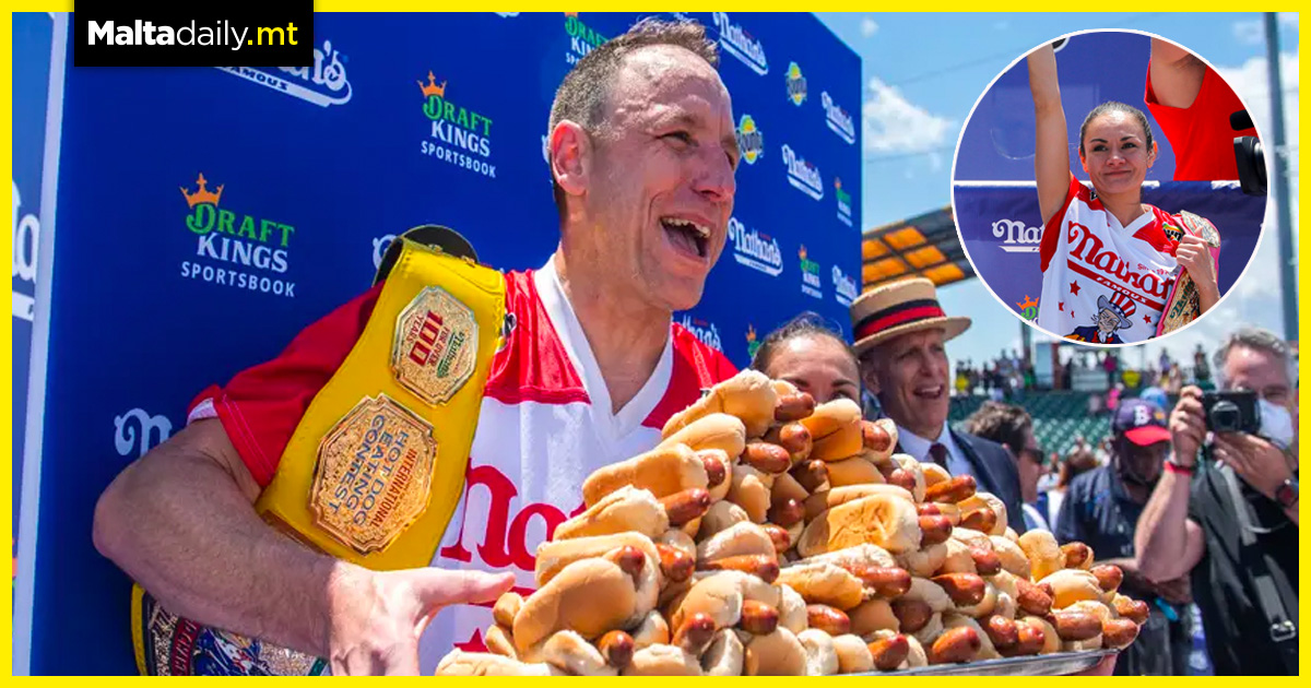 Record-breaking hot dog eater Joey Chestnut wins 14 times in a row