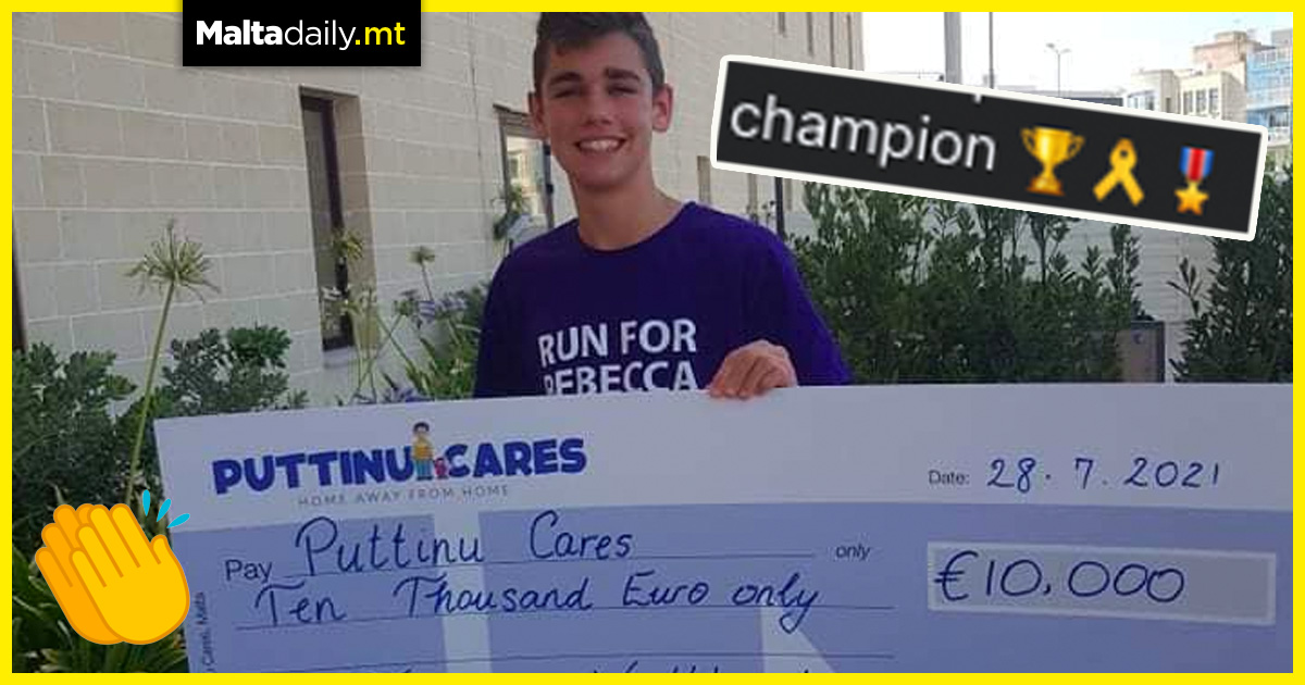 €10,000 for Puttinu Cares by hero teen runner Tommy Wallbank