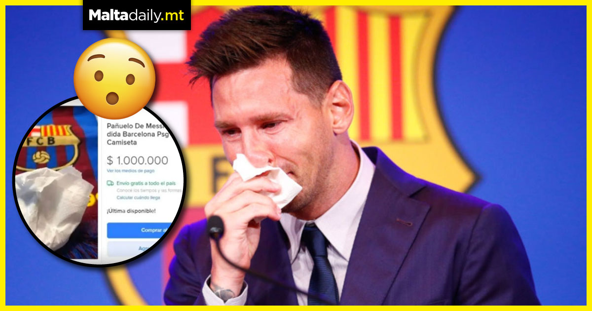 Lionel Messi's press conference tissue is selling for $1 million