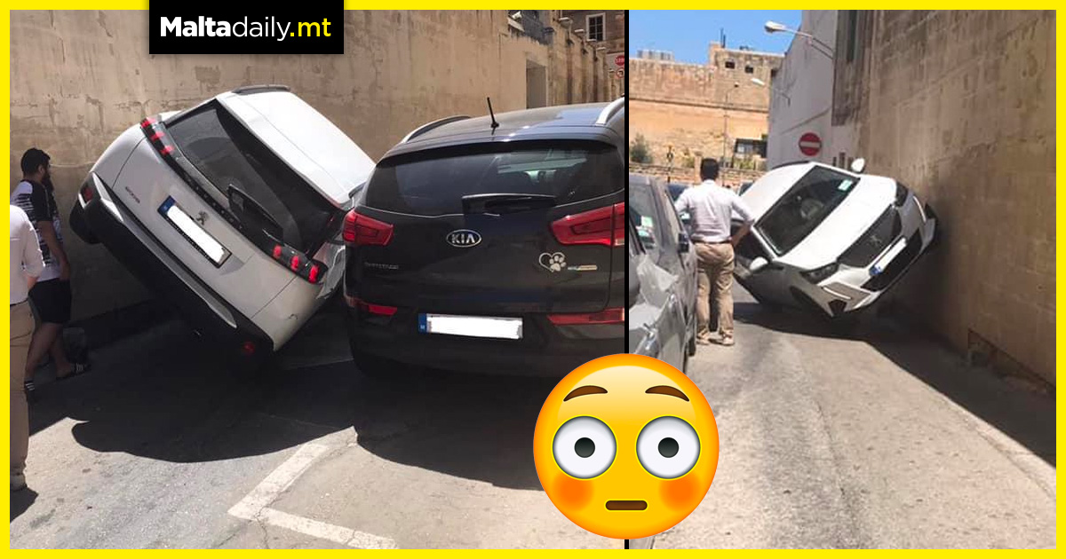Car defies gravity in peculiar Maltese road incident