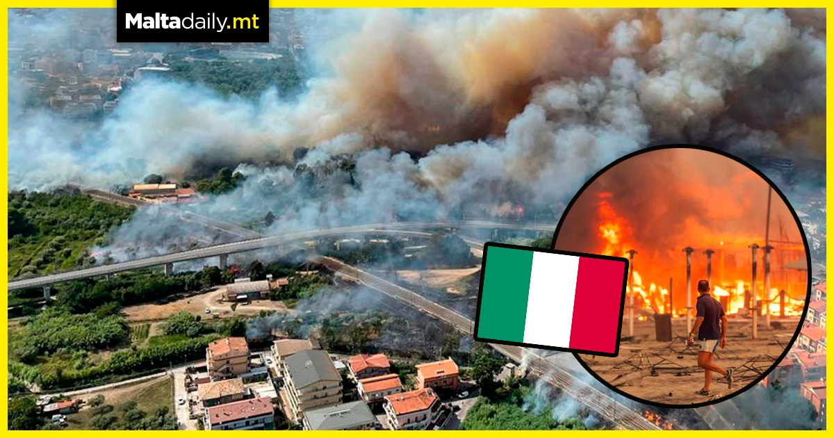 Sicily and Calbria on fire as global warming concerns rise