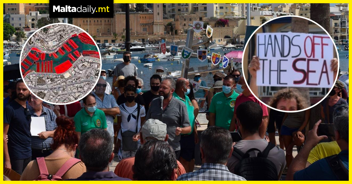 Residents and activists unite to protest yacht marina in Marsaskala